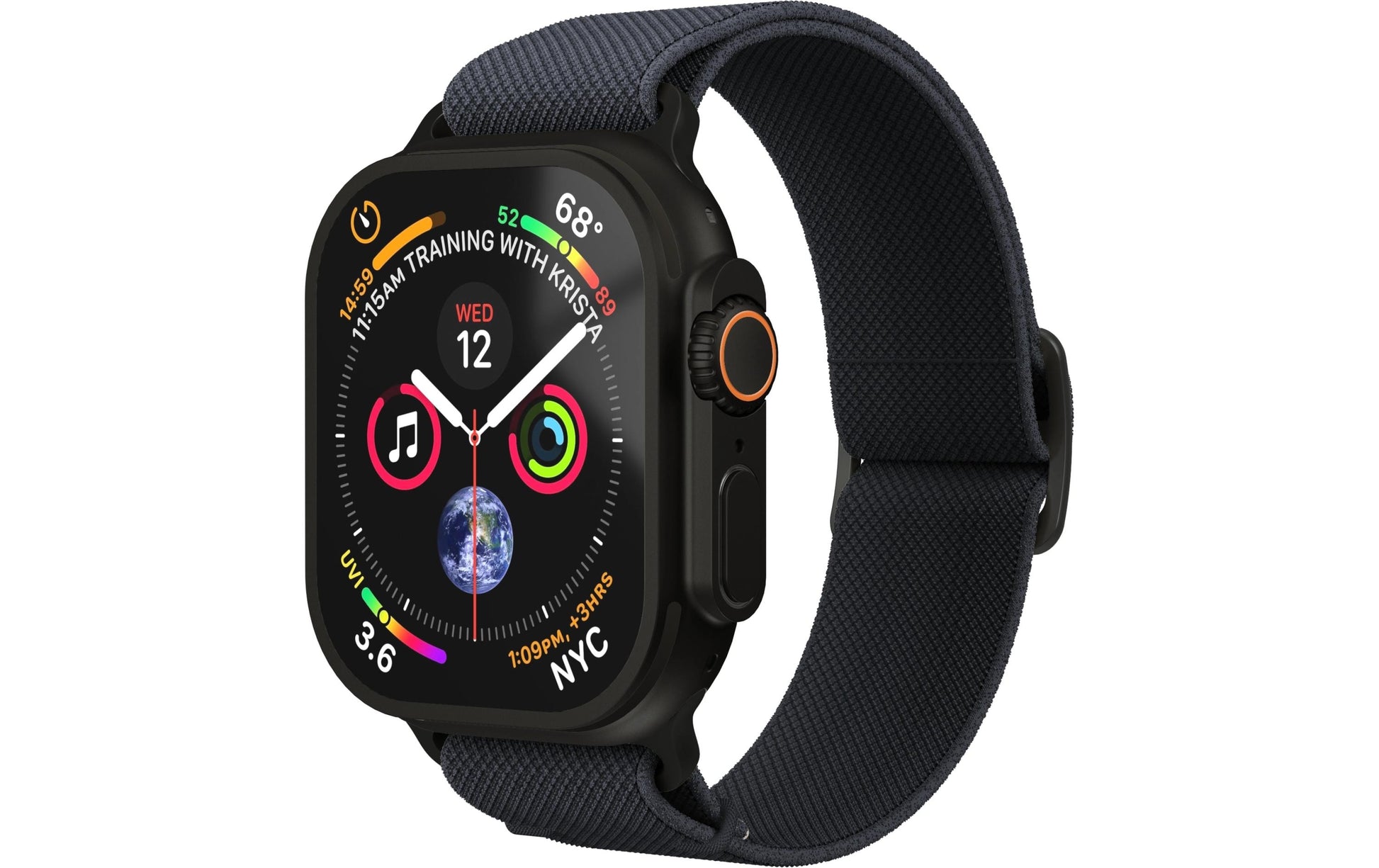 Vonmählen Classic Nylon Loop – Armband – für Apple Watch Ultra, Navy/Schwarz, One Size, Nylon