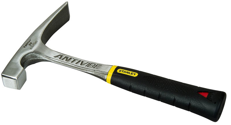 Stanley Maurerhammer – Kopfgewicht 570 g, Kopfmaterial Stahl – Schwarz, Gummigriff
