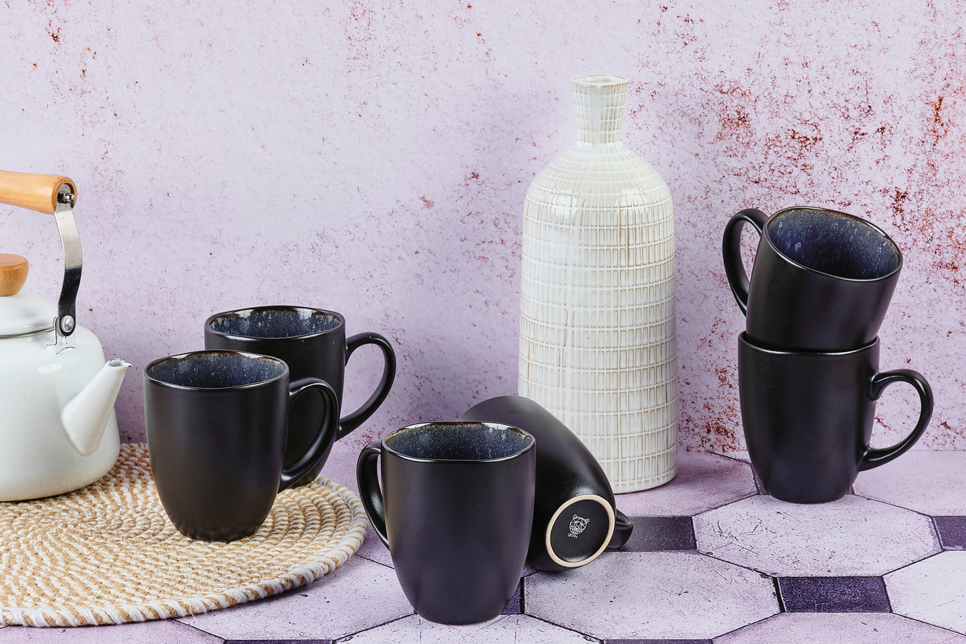 Björn Tasse – 0,40 l, Steinzeug, Nachtblau, Henkel