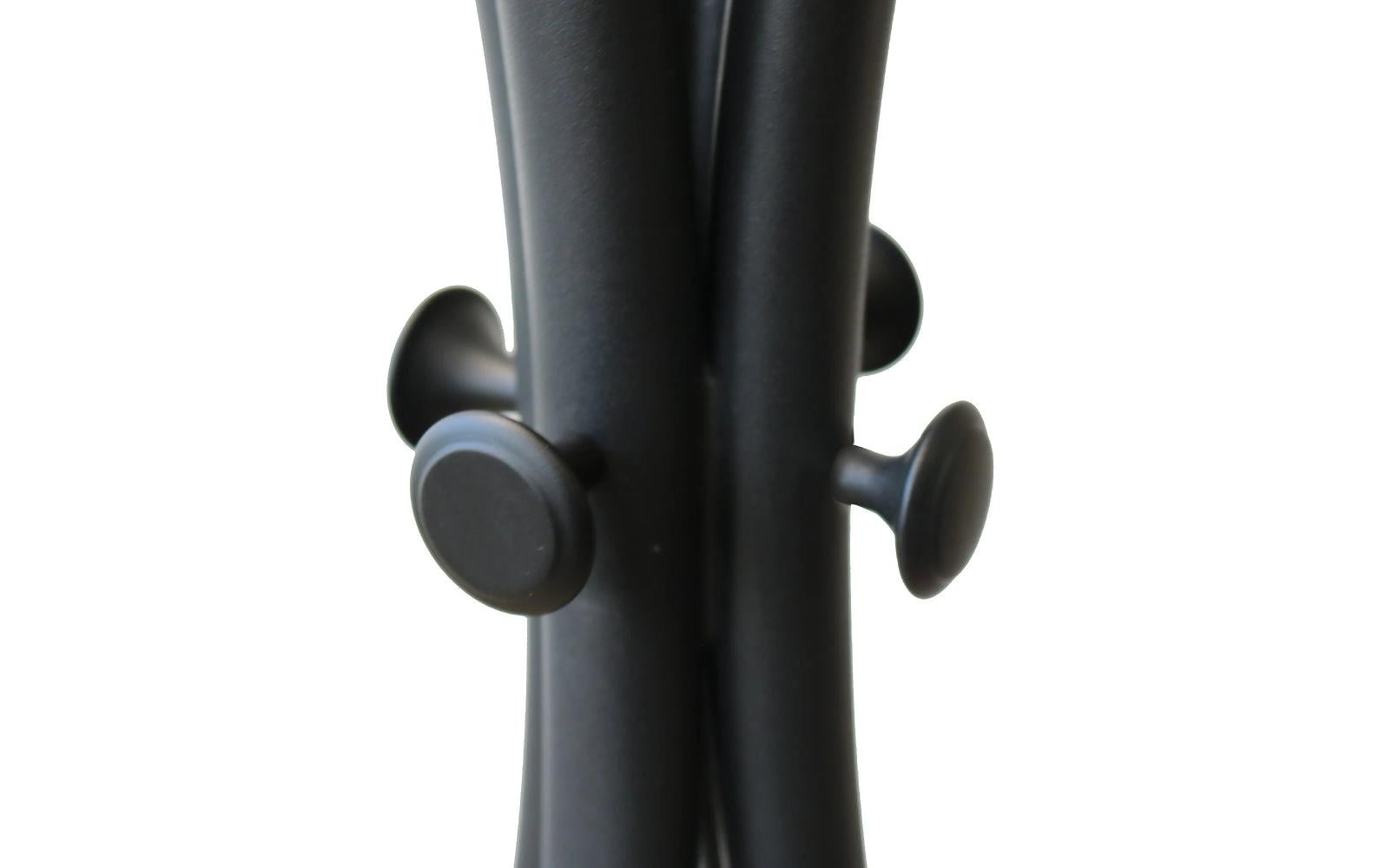 Unilux Garderobenständer TOTEM – Metall, Schwarz, 175 cm, 8 Haken