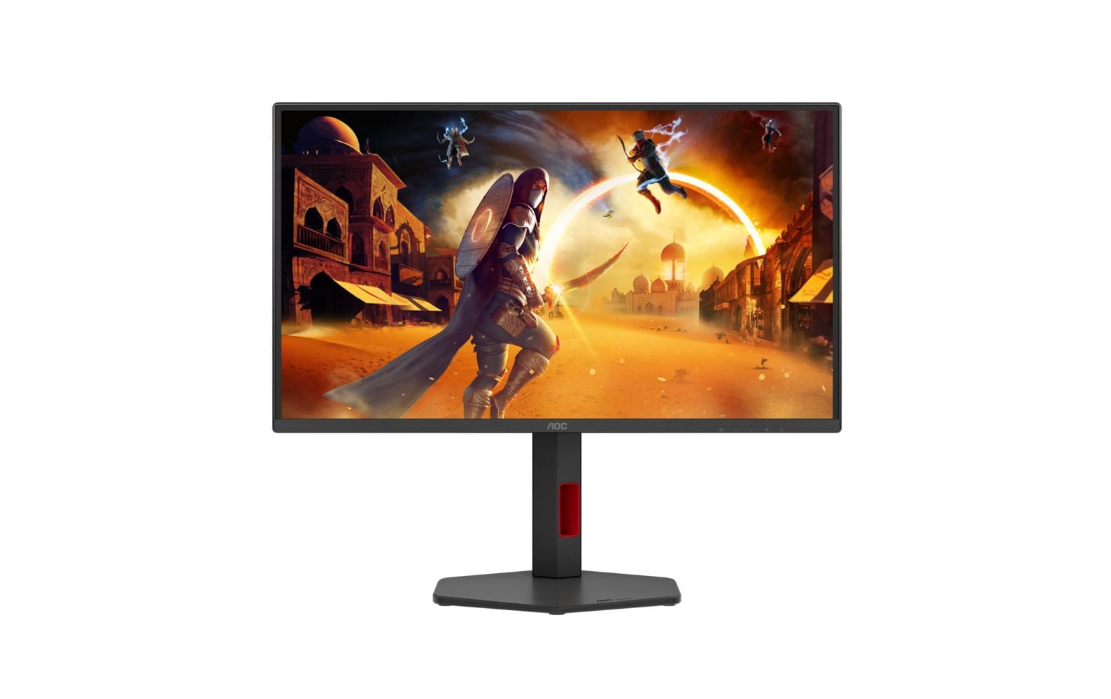 AOC Q25G4SR – Monitor, 24,5" 2560 × 1440 (WQHD), IPS, 300 Hz, Adaptive Sync, Lautsprecher, Rot