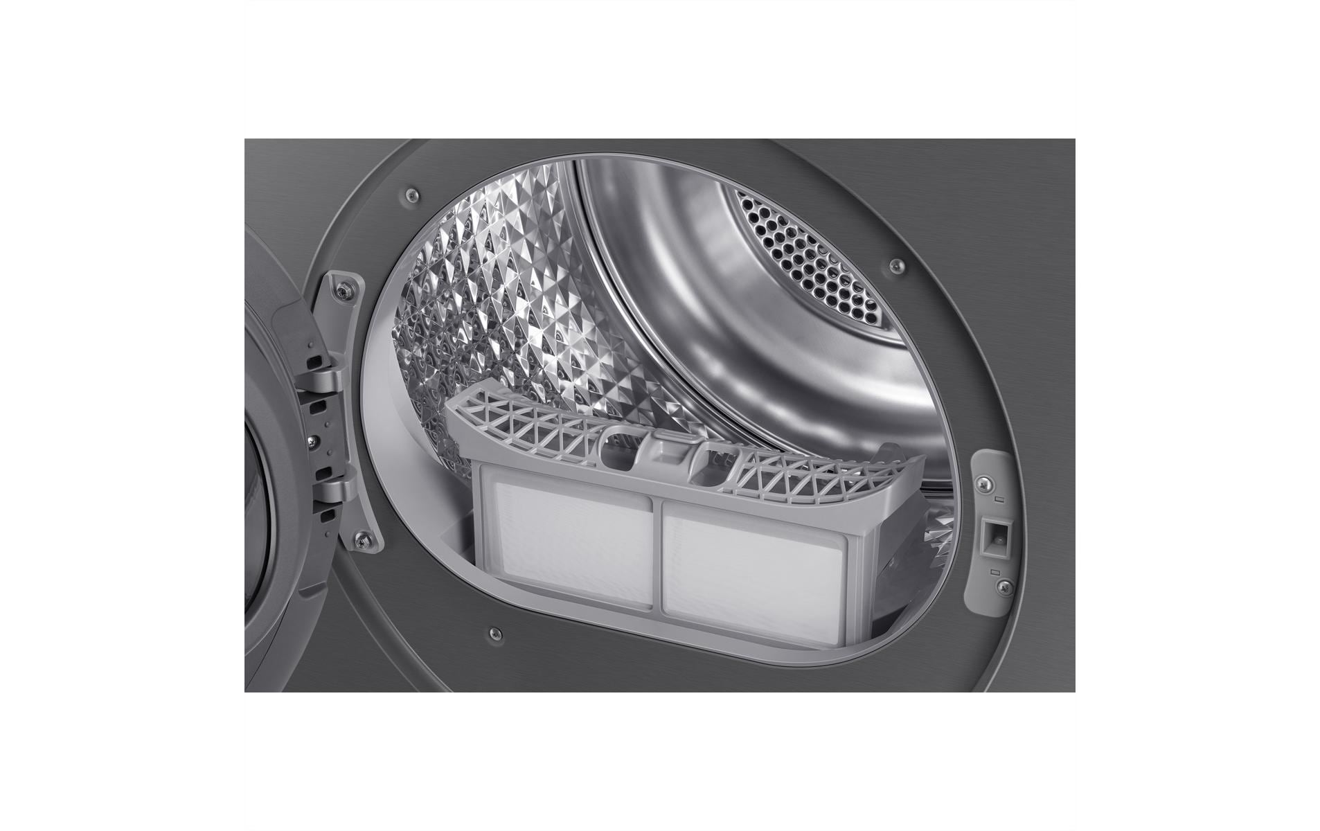 Samsung Wäschetrockner DV90F09F4SU5 – 9 kg, Feuchtigkeitssensor, 19 Programme – schwarz