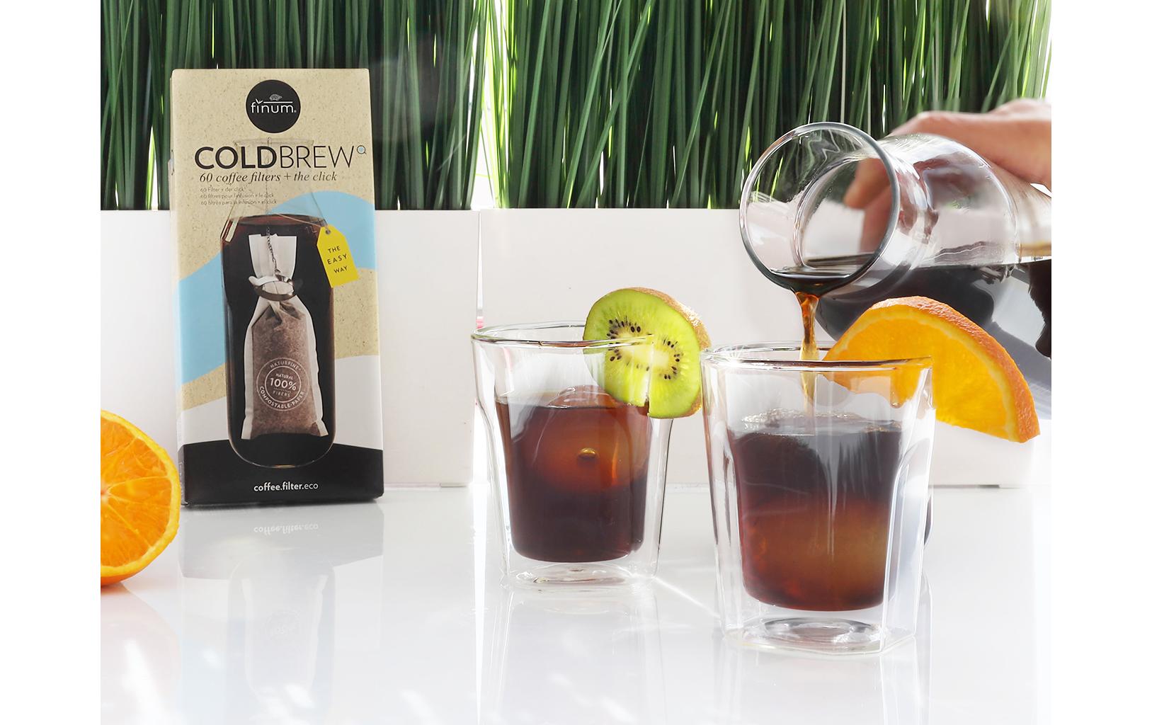 Finum Kaffeefilter Coldbrew – Weiss, kompostierbar, 60 Stk.