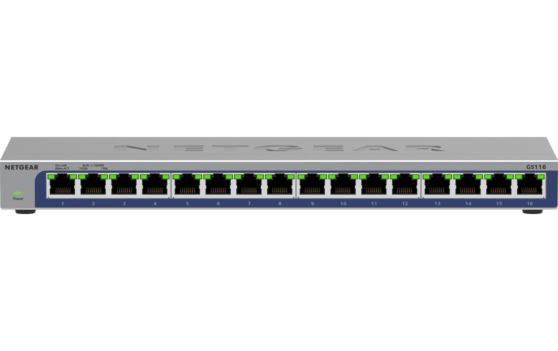 NETGEAR GS116 – Switch – 16×GbE, L2