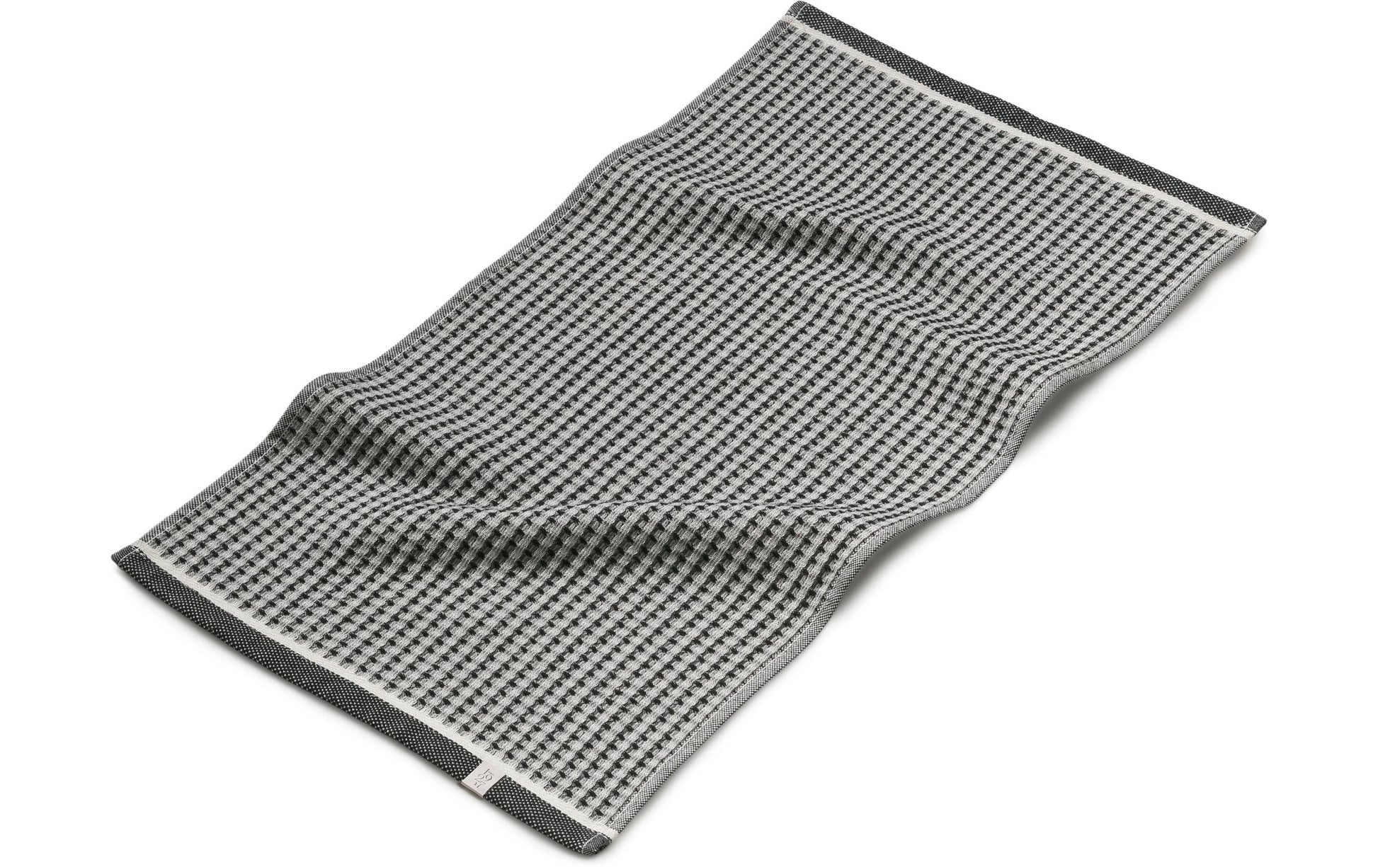 MÖVE Duschtuch New Heritage Waffel – 75 × 160 cm, Schwarz/Natur, Baumwolle, 260 g/m², OEKO-TEX