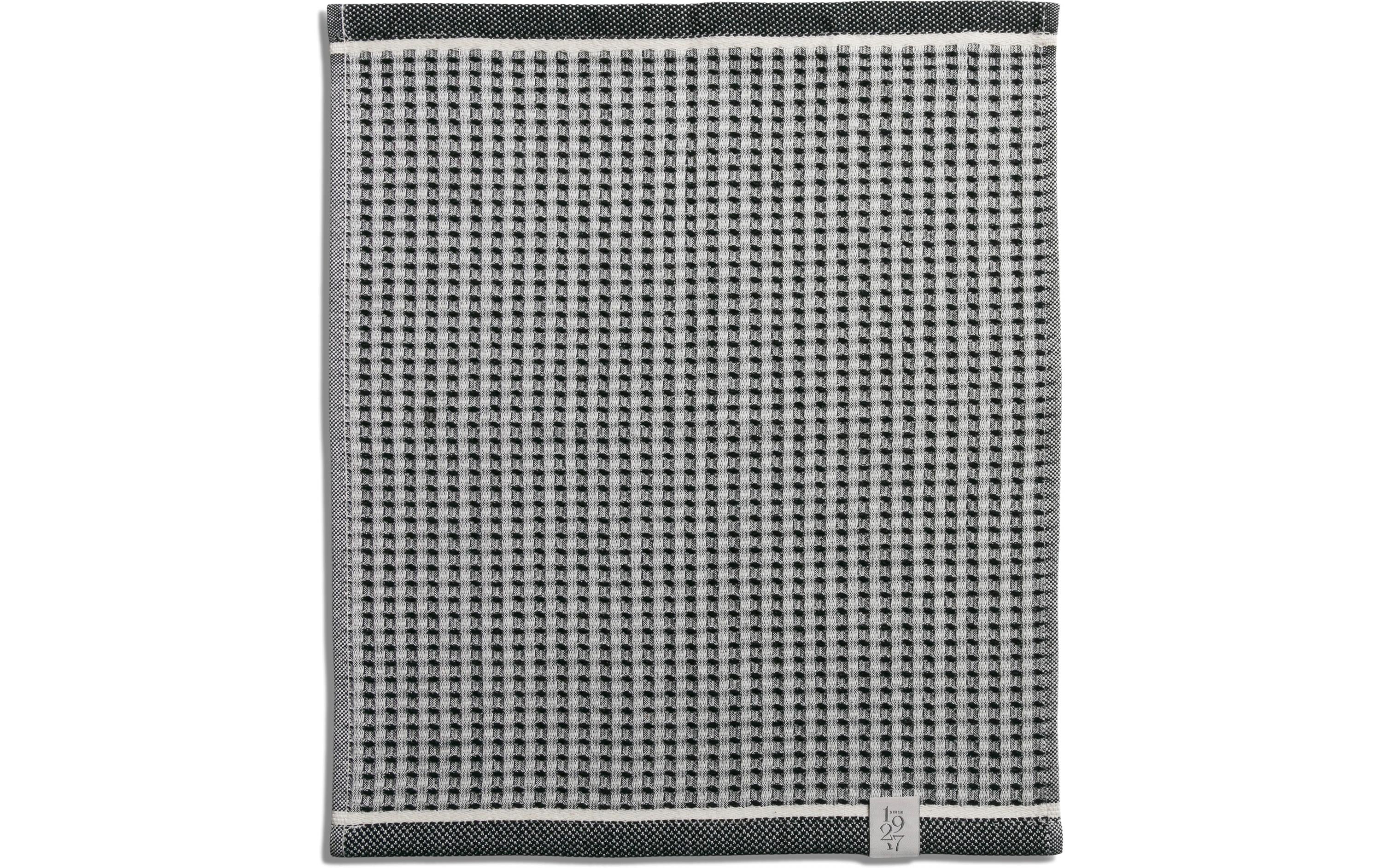 Möve Waschlappen New Heritage Waffel – 30×30 cm, Baumwolle, Schwarz