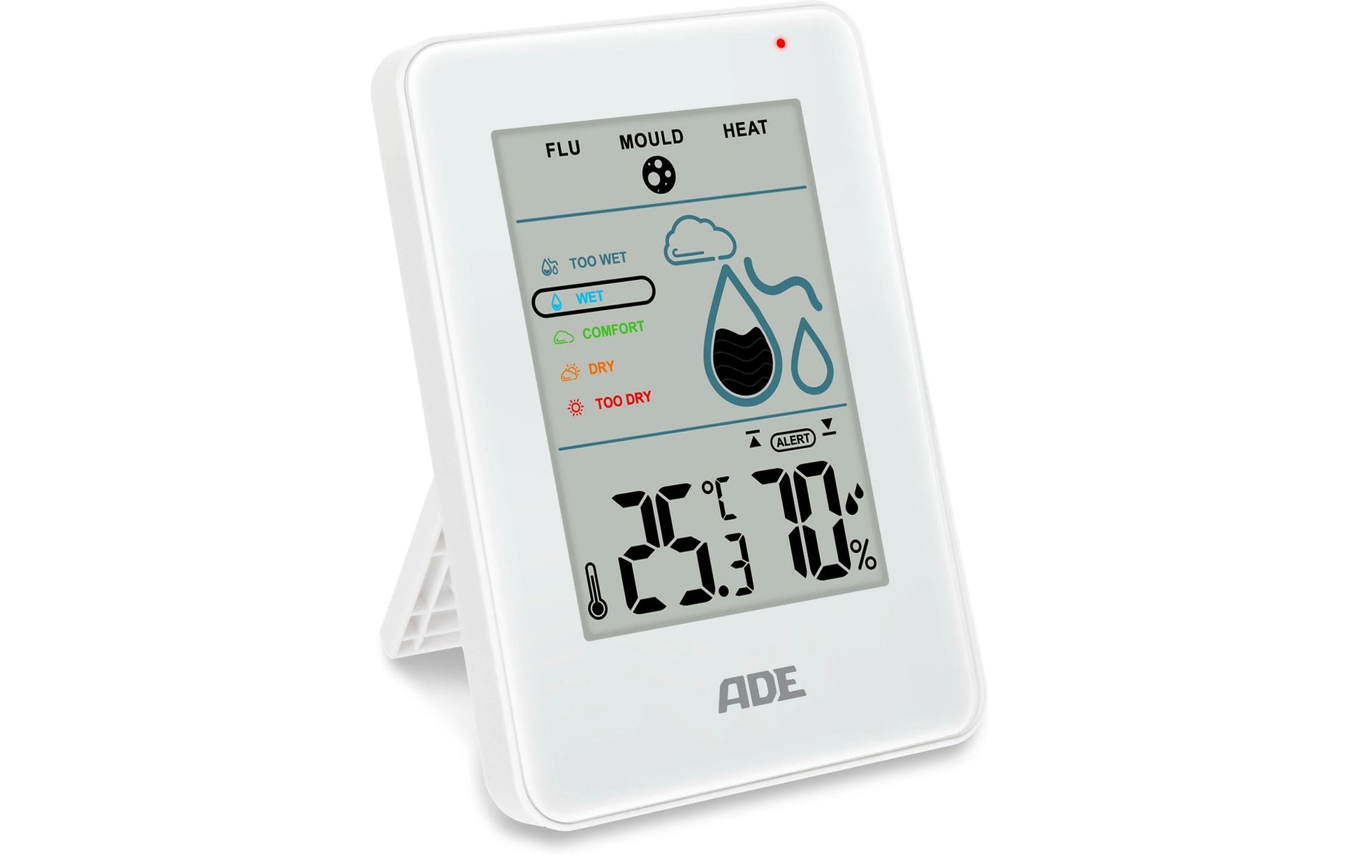 ADE WS2310-1 Thermo-Hygrometer (Handgerät) – 0–50 °C, 20–95 %, Innen