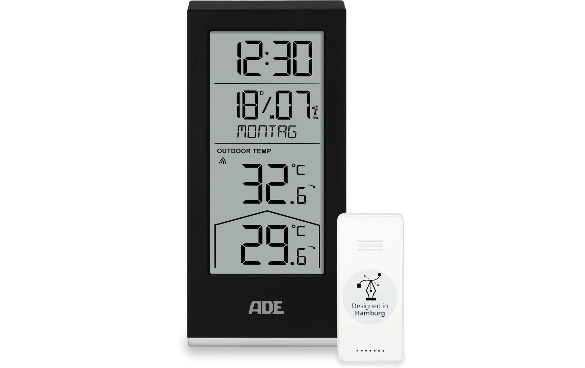 ADE WS2324 Temperatursensor – Kabellos, −40–79 °C, Innen/Aussen