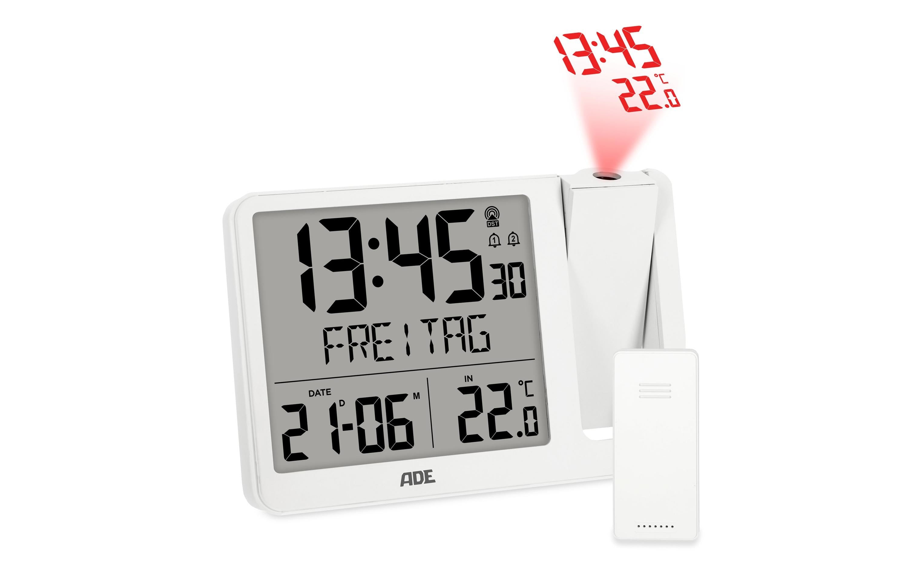 Ade Wecker – digital – 10,4 × 4,2 × 15,4 cm, weiss, Projektor