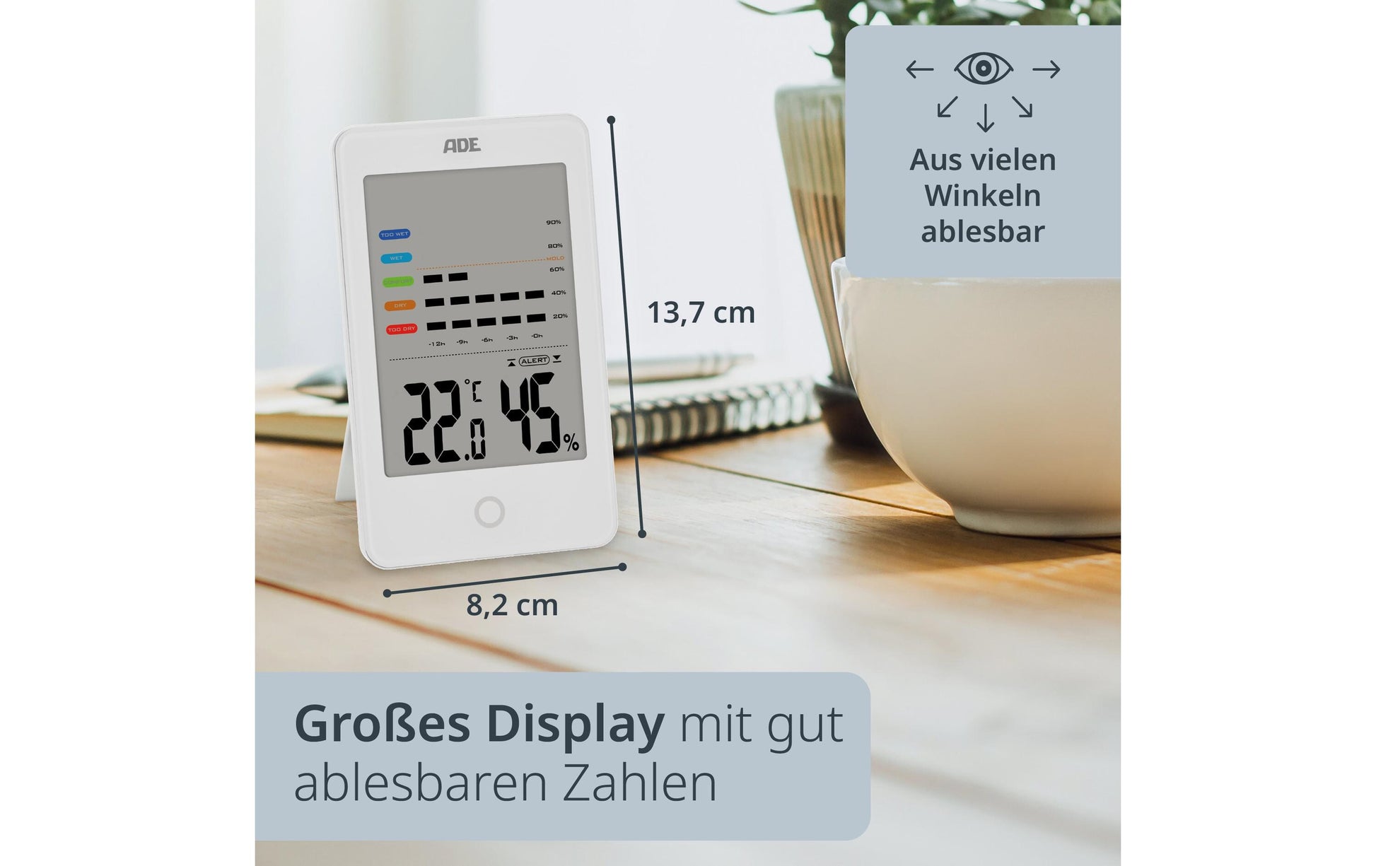 Ade Thermo-Hygrometer (Handgerät) – Innen