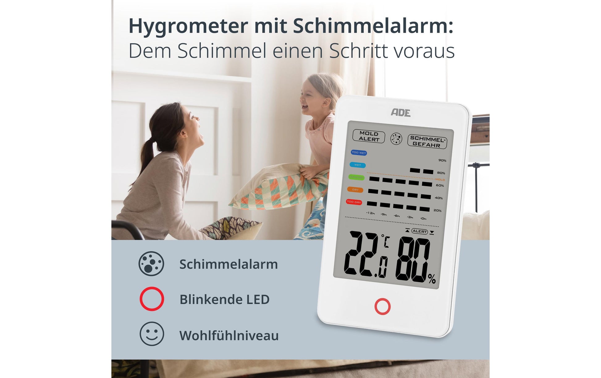 Ade Thermo-Hygrometer (Handgerät) – Innen