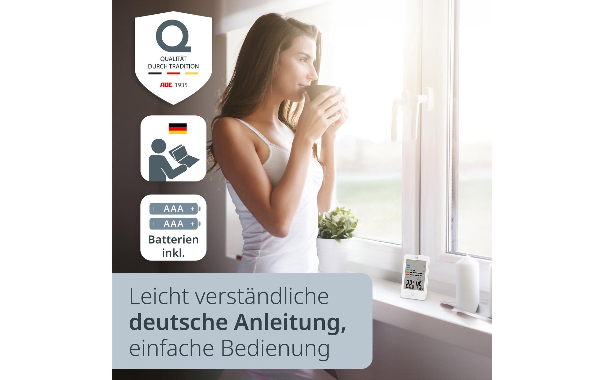 Ade Thermo-Hygrometer (Handgerät) – Innen