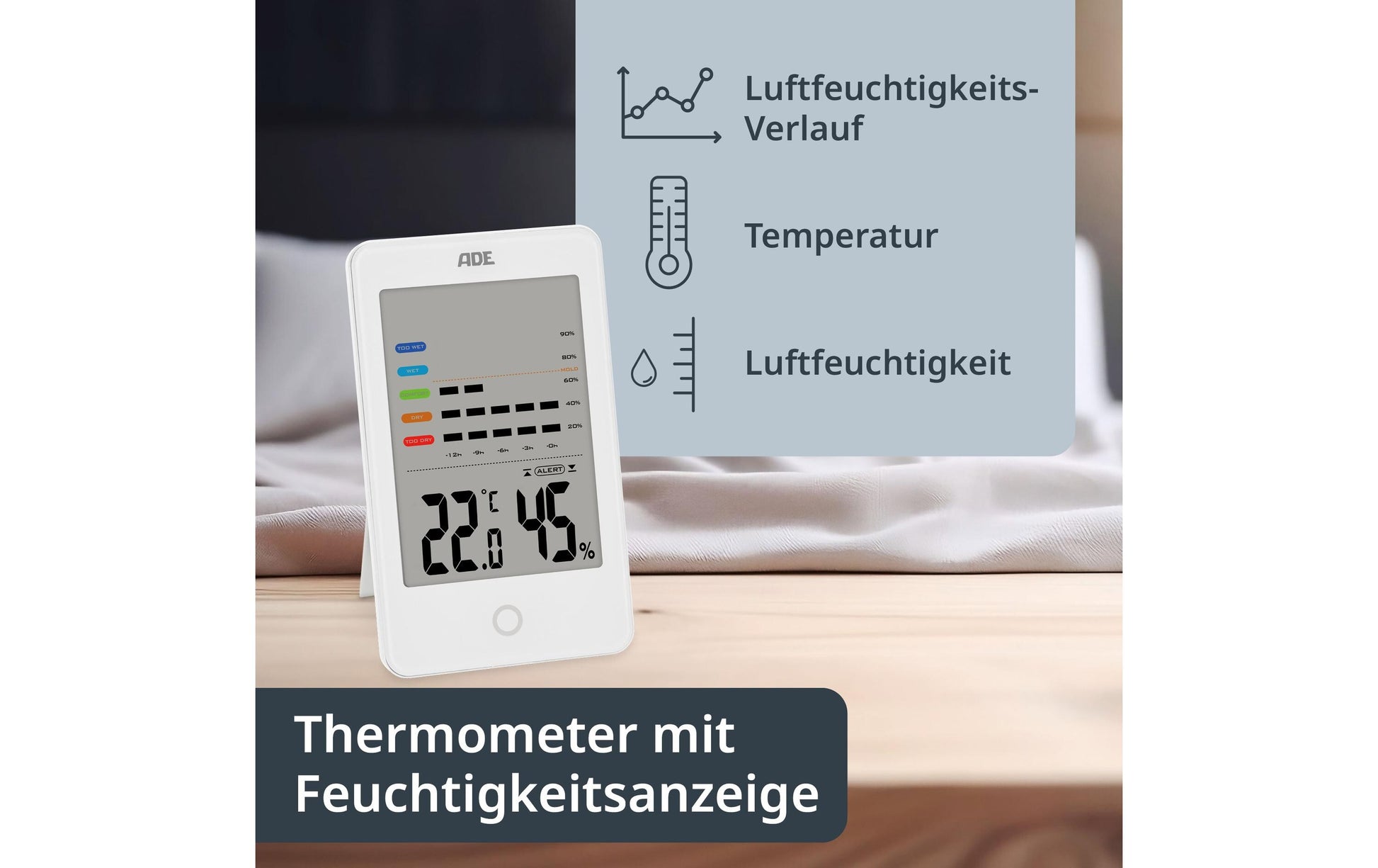 Ade Thermo-Hygrometer (Handgerät) – Innen