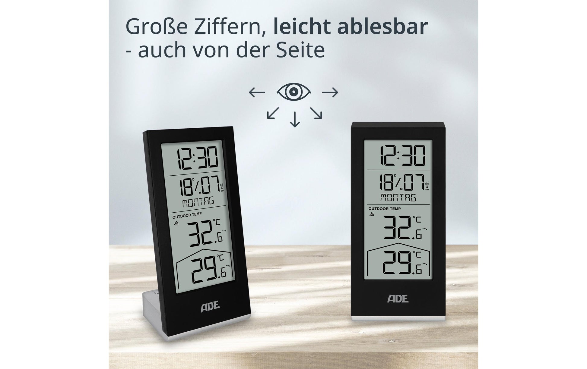 ADE WS2324 Temperatursensor – Kabellos, −40–79 °C, Innen/Aussen