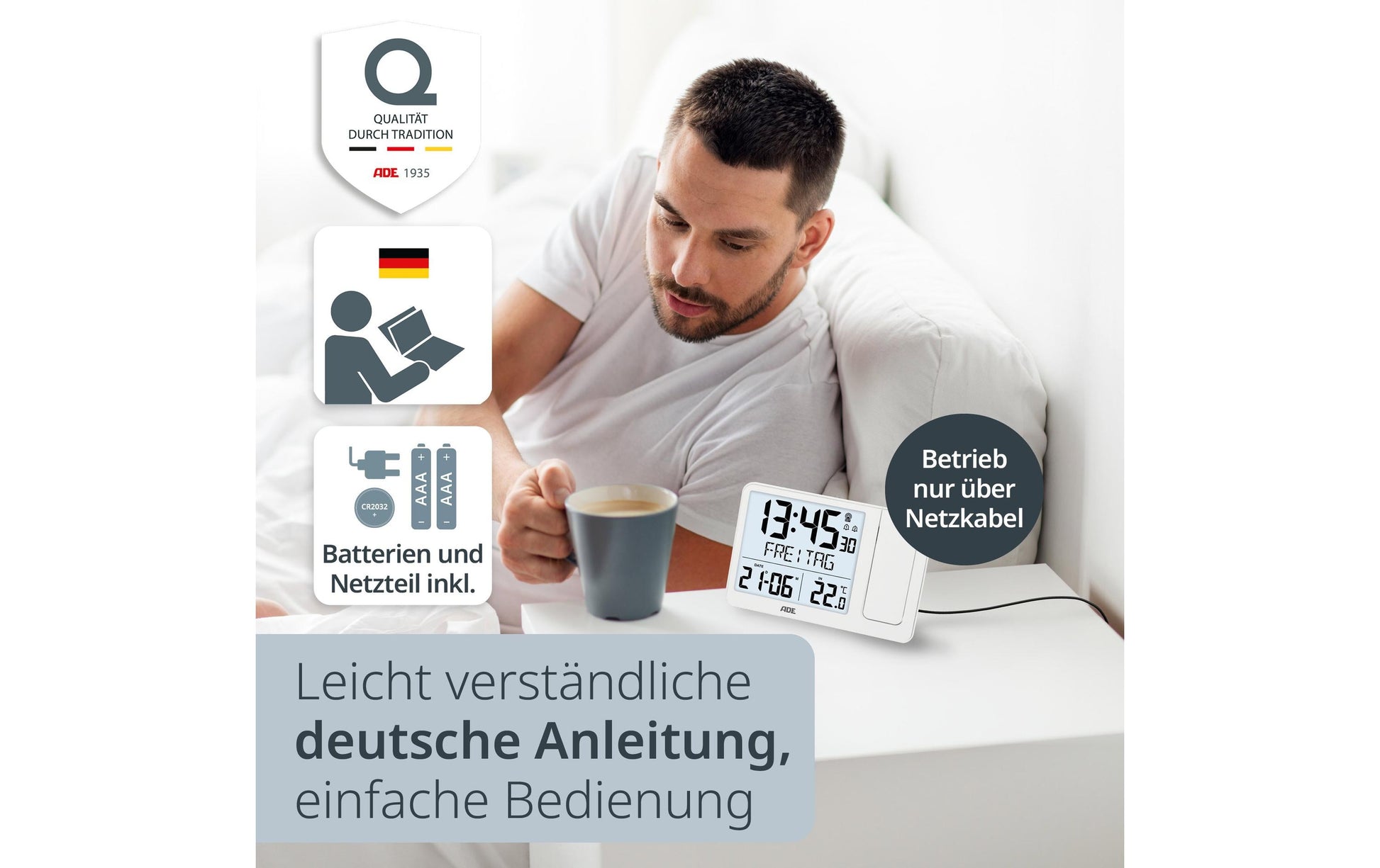 Ade Wecker – digital – 10,4 × 4,2 × 15,4 cm, weiss, Projektor