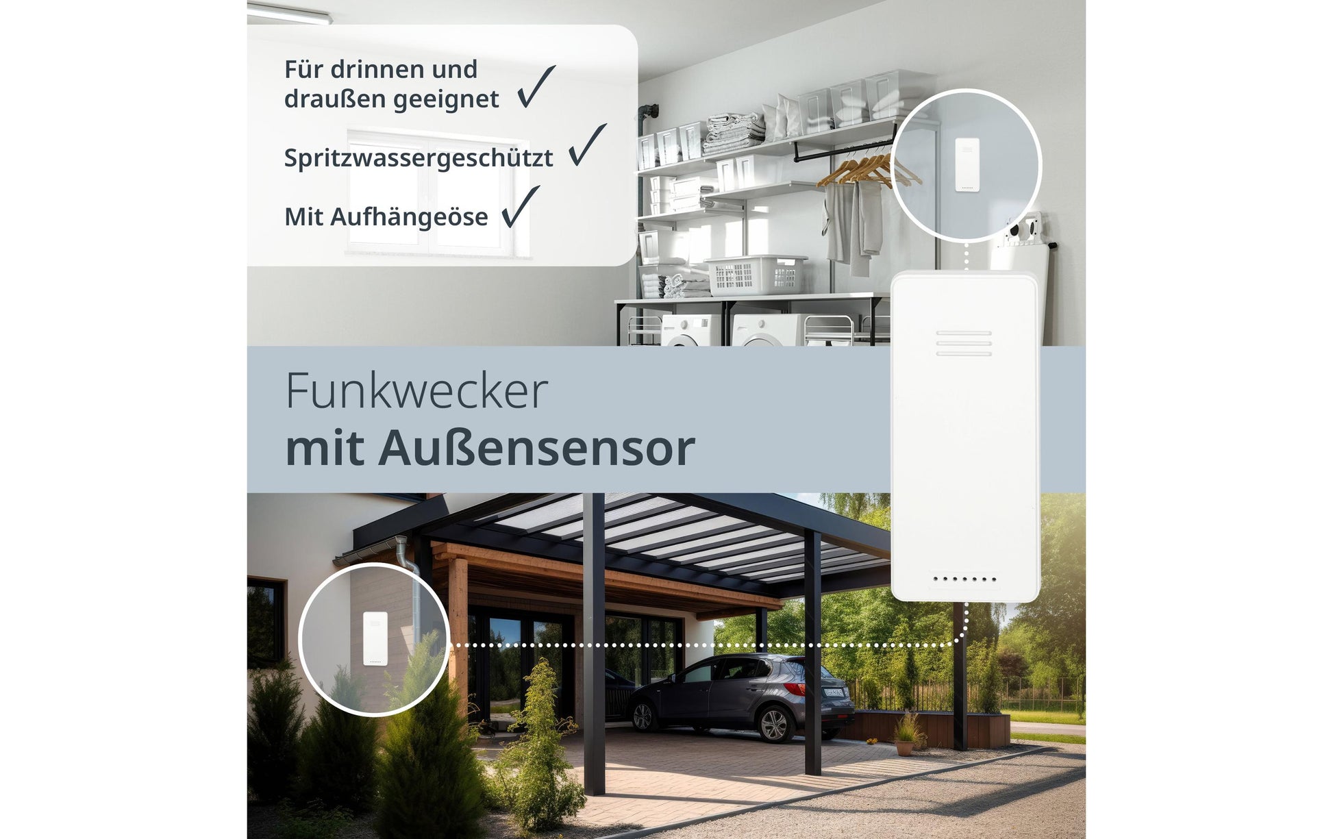 ADE Wecker CK2406-1 – digital – 15,4 × 10,4 × 4,2 cm, schwarz, Schlummerfunktion, Thermometer