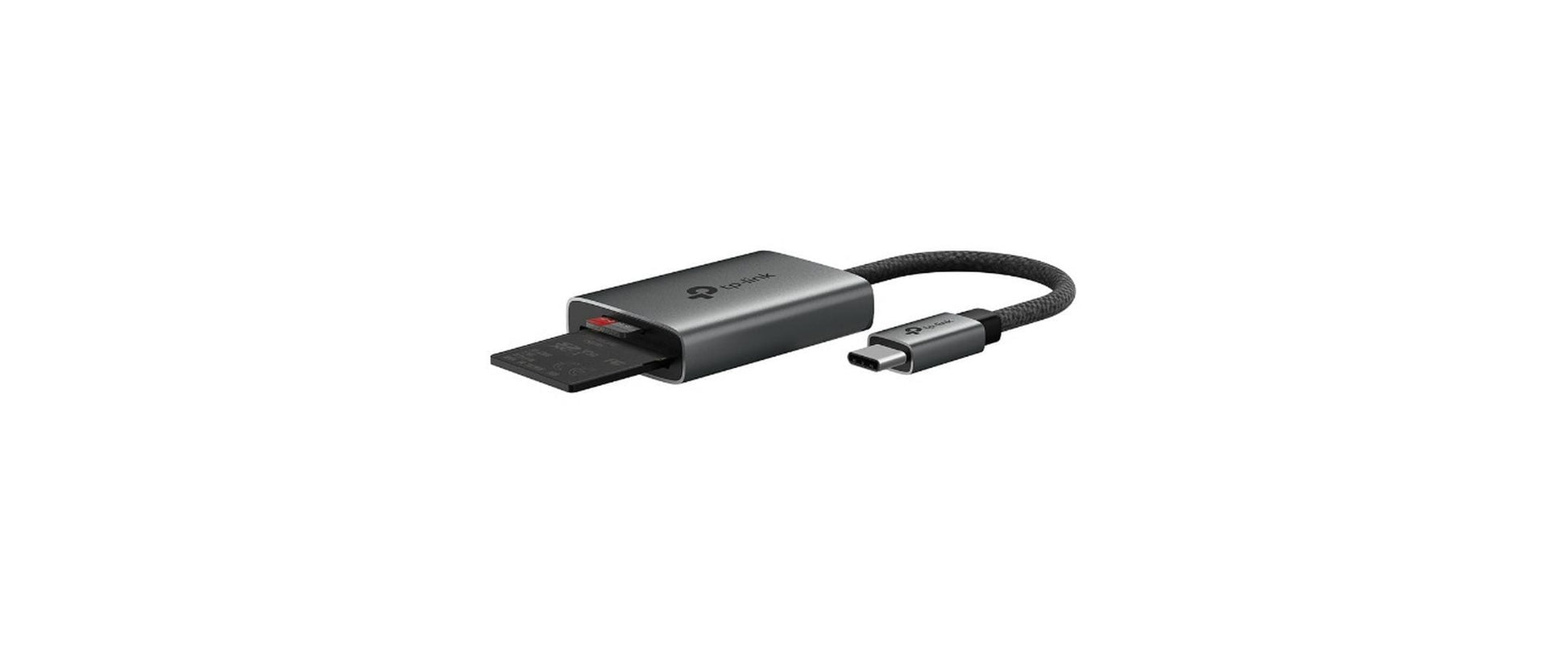 TP-Link UA440C Externer SD- & microSD-Kartenleser – USB-C (USB 3.2 Gen 1, 5 Gbit/s), Aluminium, Grau