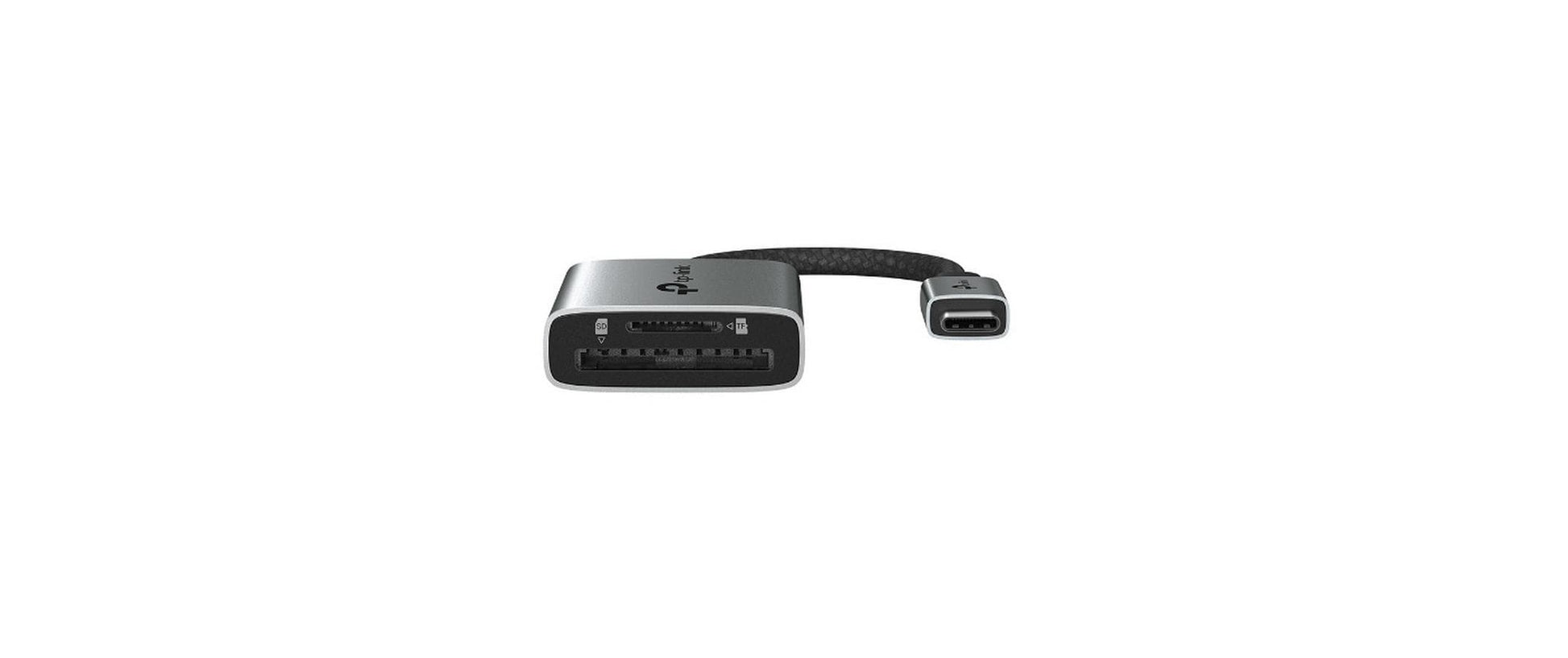 TP-Link UA440C Externer SD- & microSD-Kartenleser – USB-C (USB 3.2 Gen 1, 5 Gbit/s), Aluminium, Grau