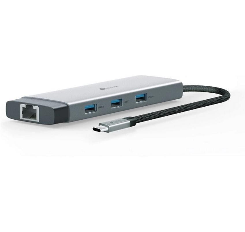 TP-Link UH9120C USB-Hub – USB-C, HDMI 4K, 1× USB-A, 3× USB-C, 100 W PD, GbE, SD/microSD, für Windows/Mac