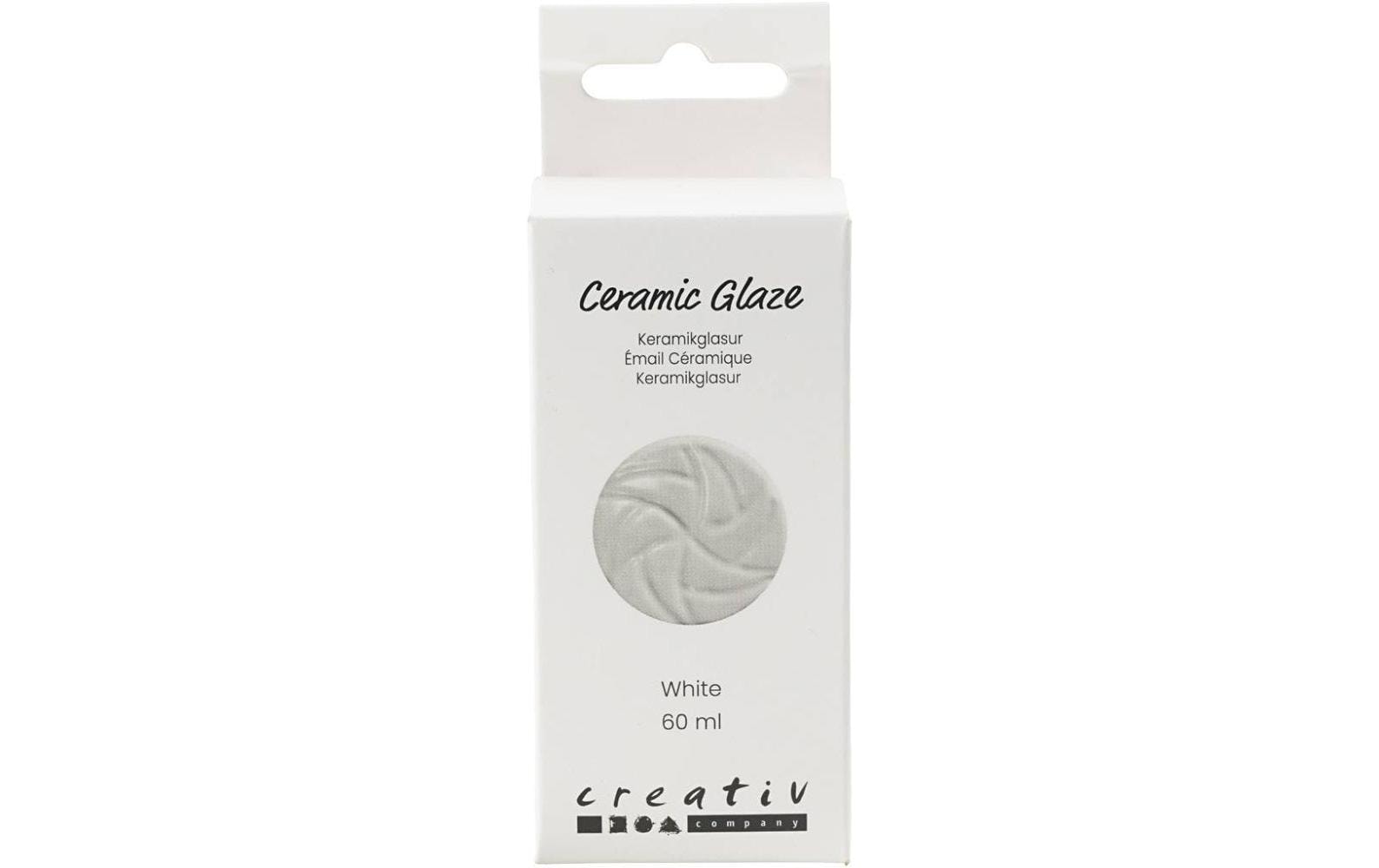 Creativ Company Keramikglasur – Weiss – 60 ml – für Keramik