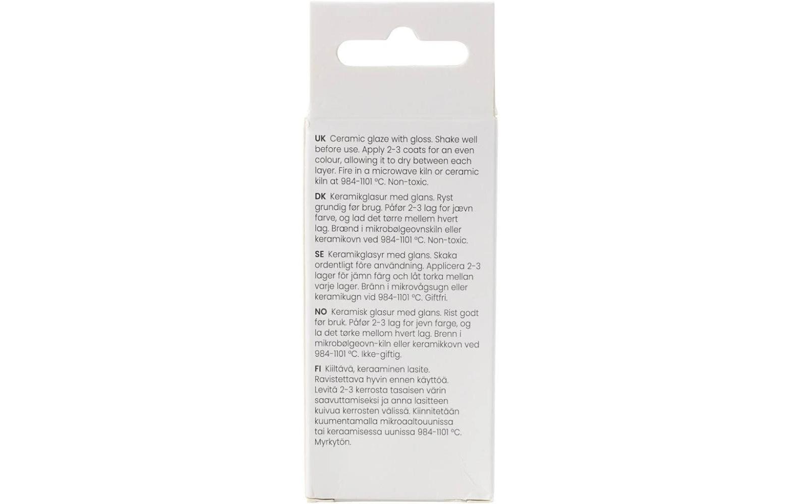 Creativ Company Keramikglasur – Weiss – 60 ml – für Keramik