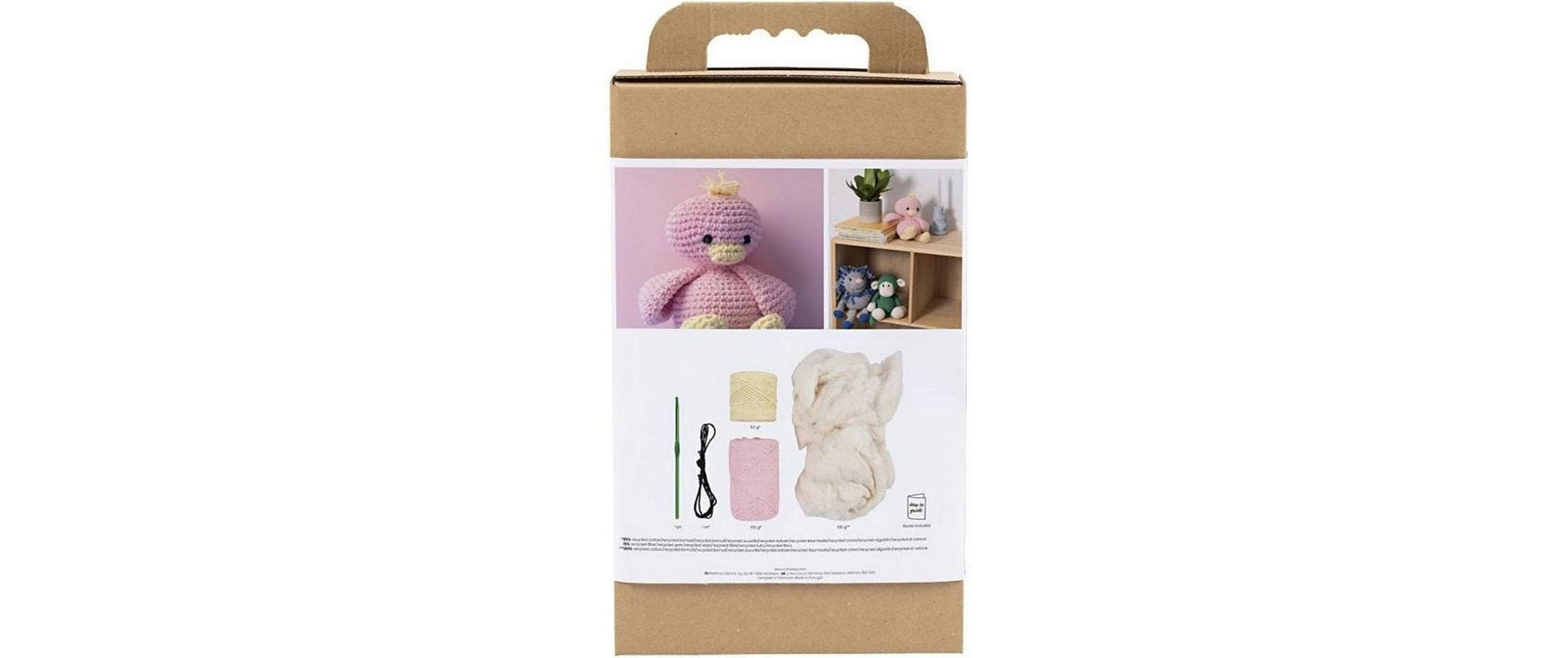 Creativ Company Bastelset Amigurumi Ente – Mehrfarbig, Bio Baumwolle