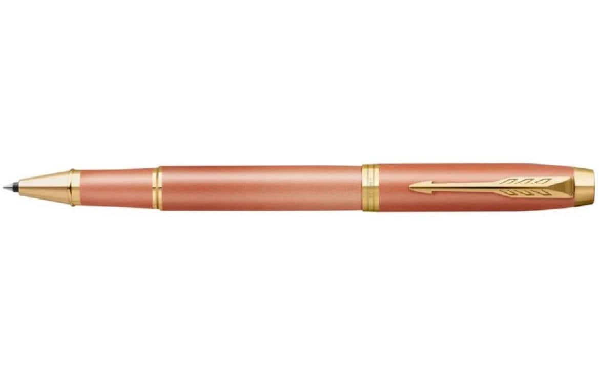 Parker IM Rituals – Tintenroller, 0,5 mm, Schwarz, Drehmechanik, Messing (Lack), Orange