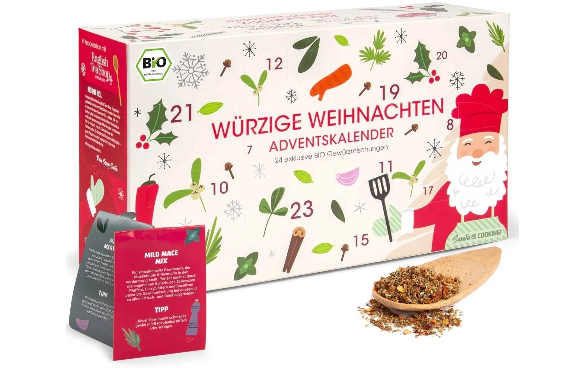 Xmas Adventskalender Gewürzmischungen Würzige Weihnachten, Bio – 24 Mischungen, 129 g