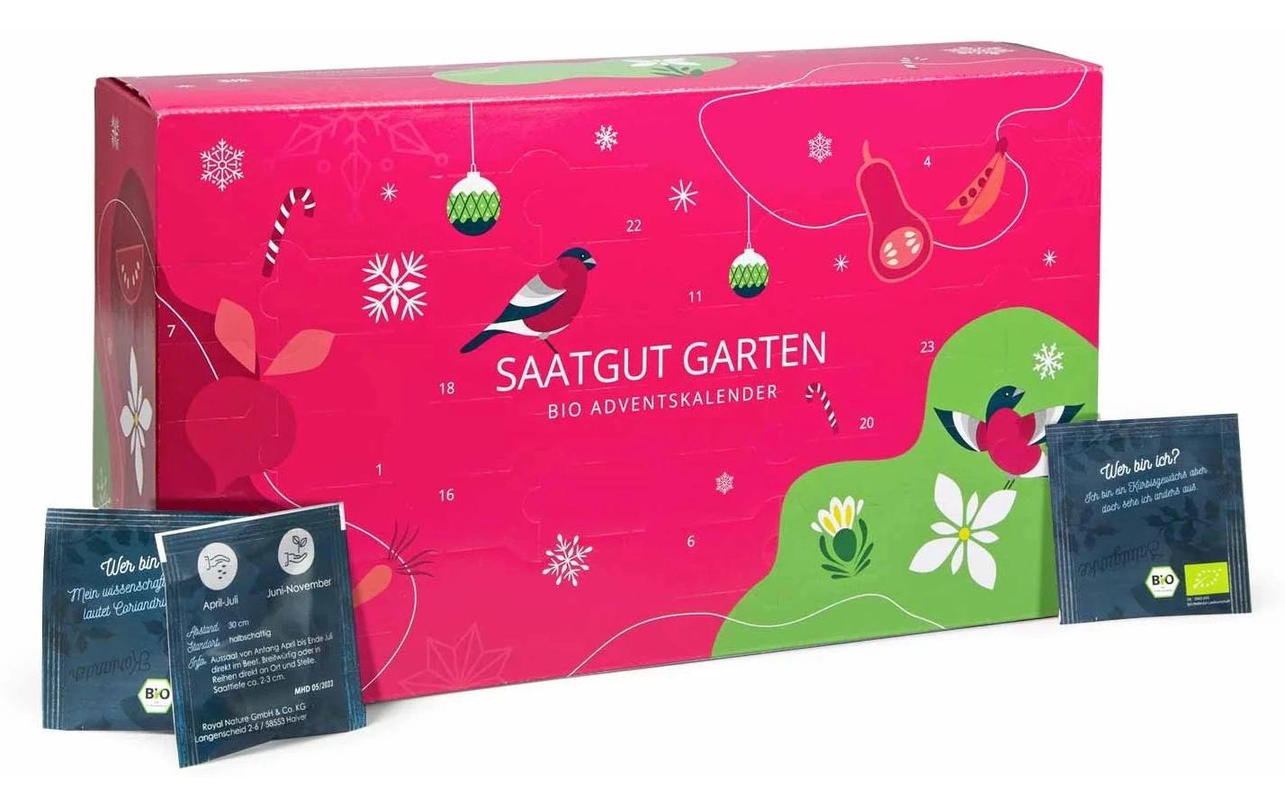 Xmas Adventskalender – Garten – 24 Gemüse- & Kräutersamen, inkl. Gemüsetee, bio