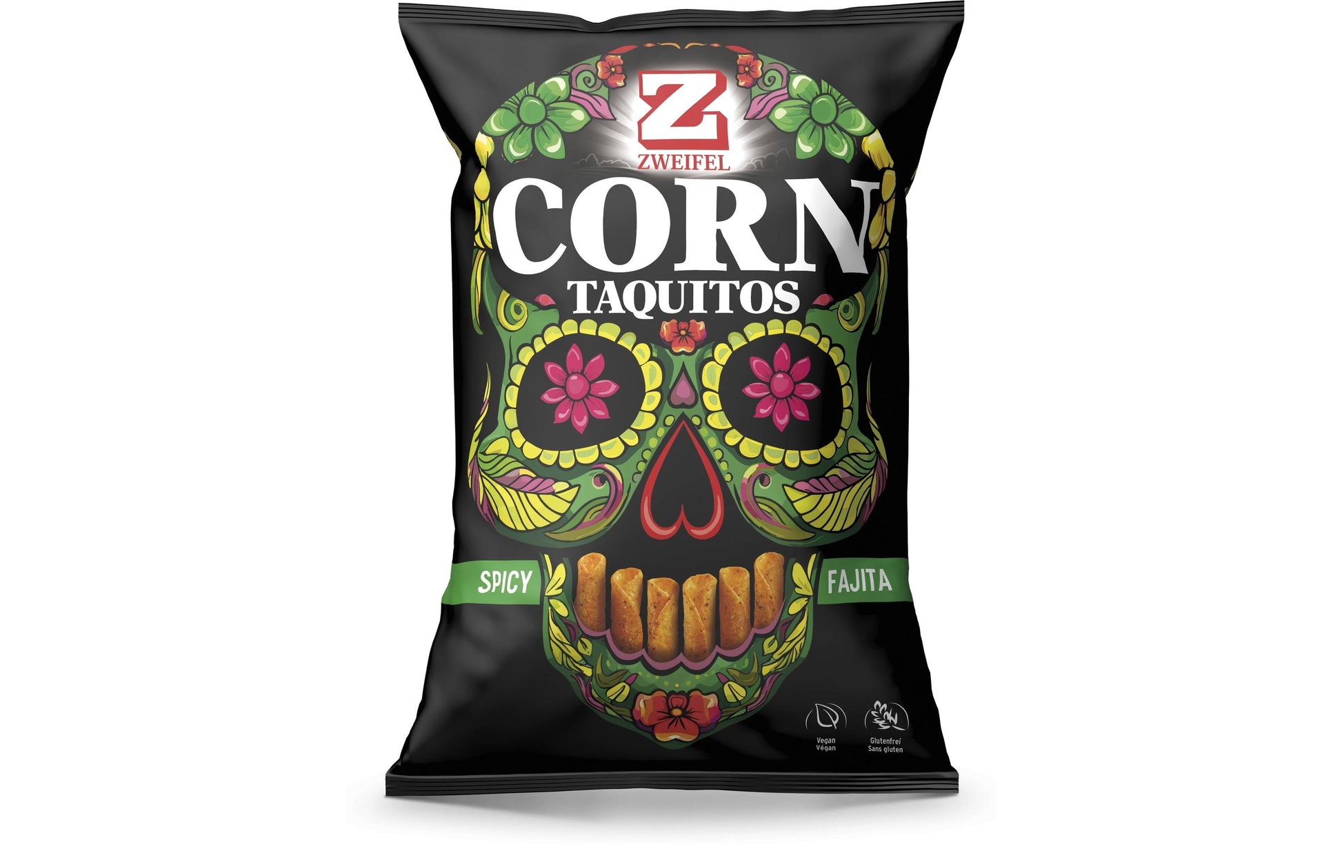 Zweifel Corn Taquitos Chips – Chili & Paprika, glutenfrei, vegan – 125 g