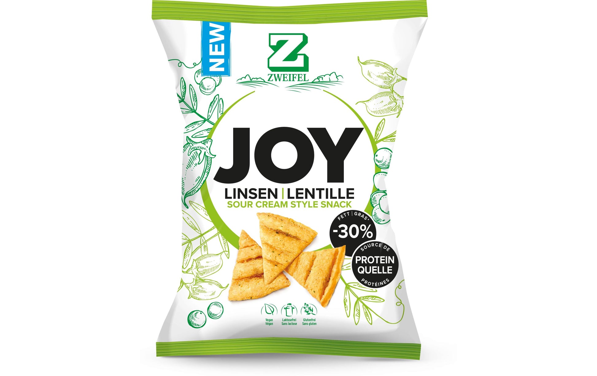 Zweifel Joy Linsenchips – scharf, glutenfrei, vegan – 80 g