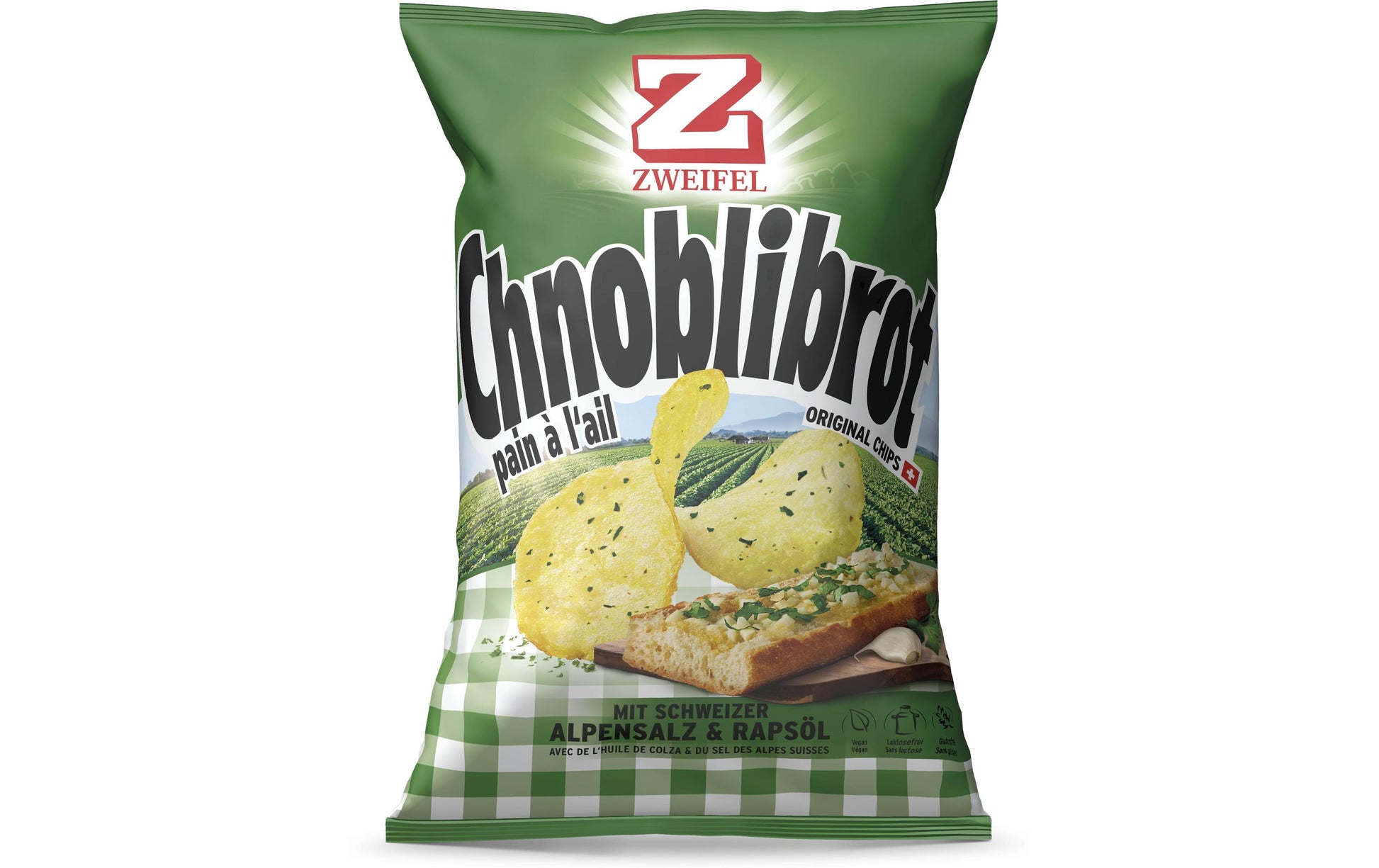 Zweifel Chips – Knoblauchbrot, glutenfrei – 175 g