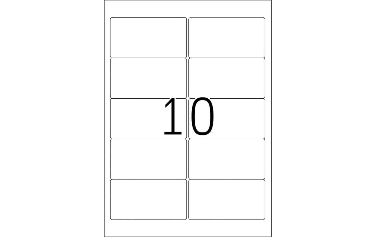 HERMA Etiketten auf Bögen, 96 mm × 51 mm, transparent, Folie, permanent, 25 Blatt (250 Etiketten)