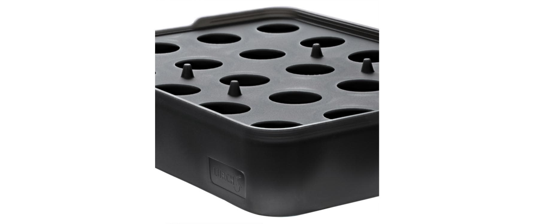 Lurch Eiswürfelform 20 Stk., Ø 3 cm, Silikon, Schwarz, mit Deckel