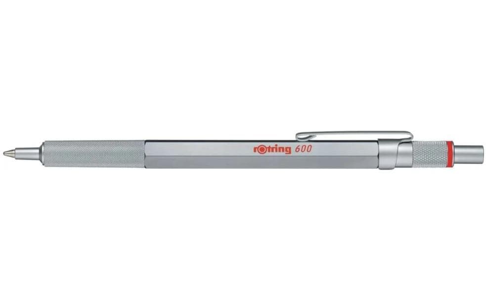 Rotring 600 – Gelschreiber, Druckmechanik, Medium, Metallic, Schwarz