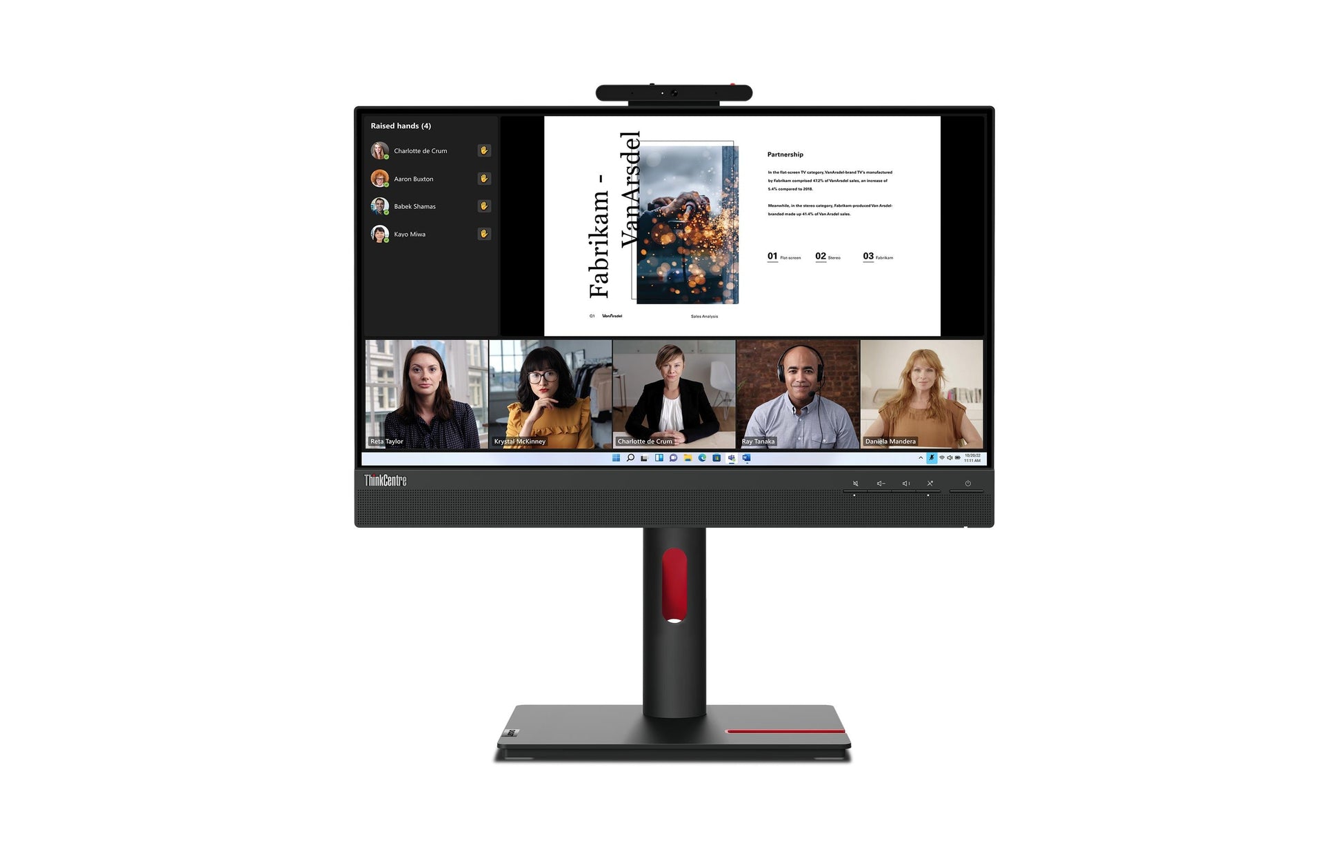 Lenovo ThinkVision – Monitor, 21,5" 1920 × 1080 (Full HD), IPS, Touch