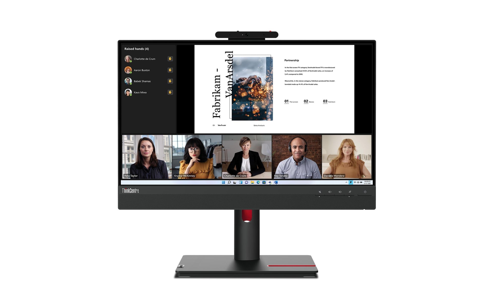 Lenovo ThinkVision – Monitor, 21,5" 1920 × 1080 (Full HD), IPS, HDMI, DisplayPort
