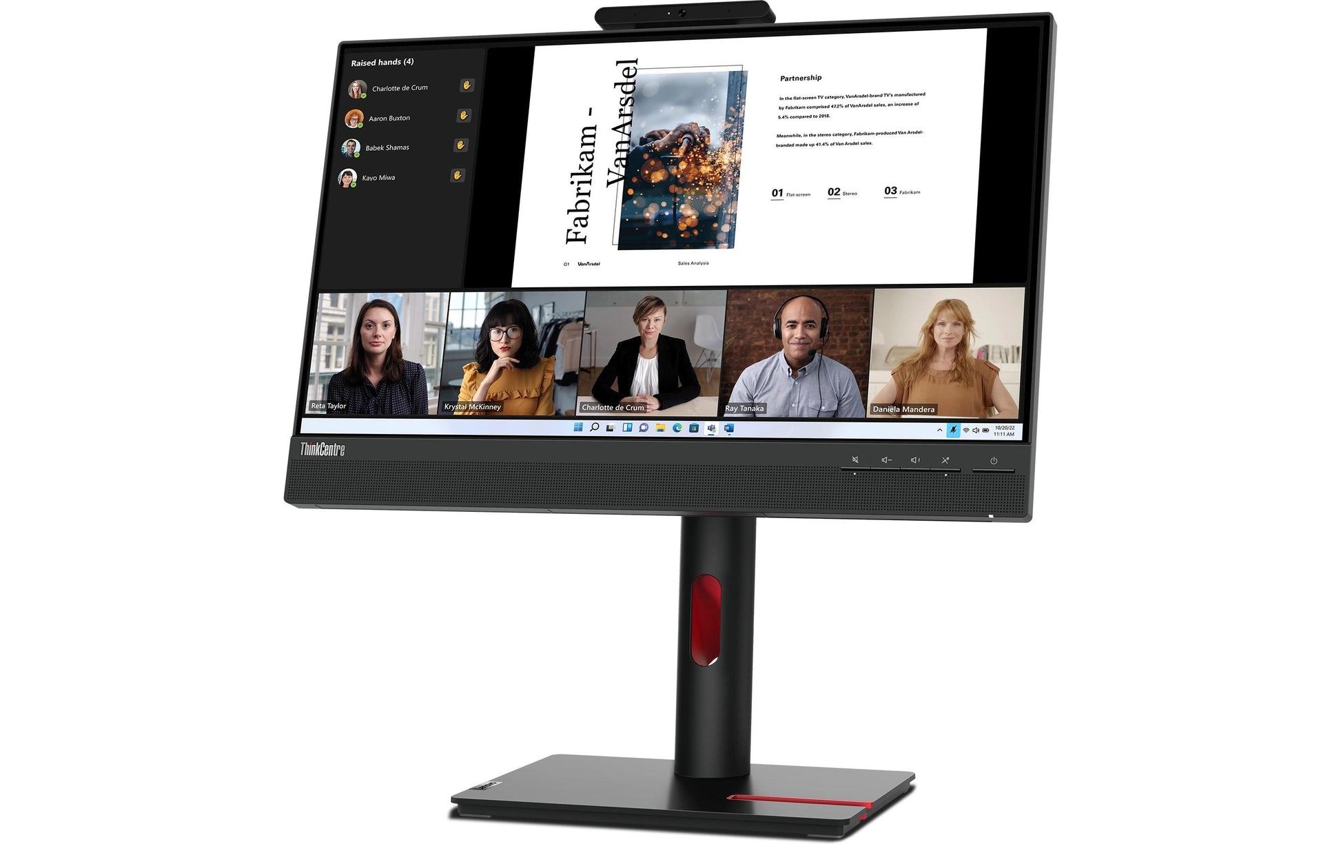 Lenovo ThinkVision – Monitor, 21,5" 1920 × 1080 (Full HD), IPS, Touch