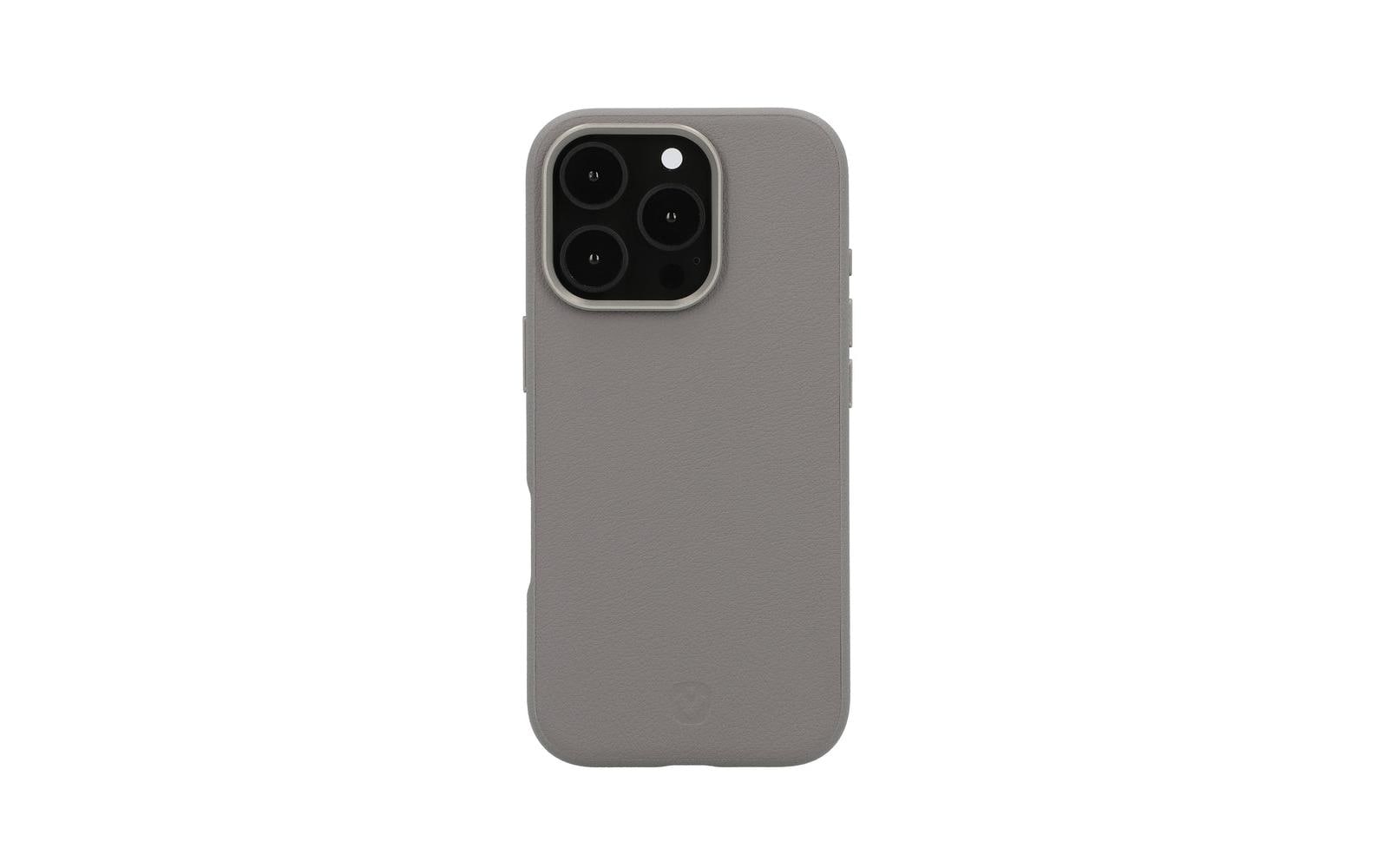 Valenta Backcover – für Apple iPhone 16 Pro – grau – Kunstleder – MagSafe-kompatibel
