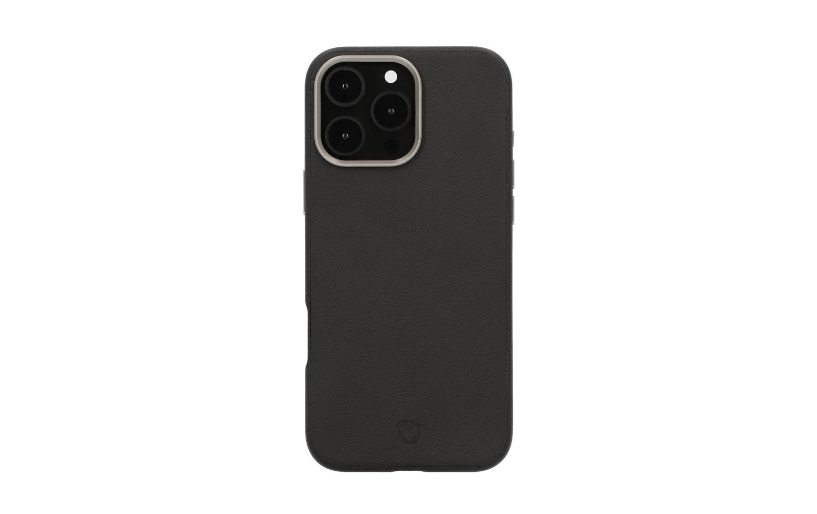 Valenta Backcover Style – für Apple iPhone 16 Pro Max – schwarz – Kunstleder – MagSafe-kompatibel