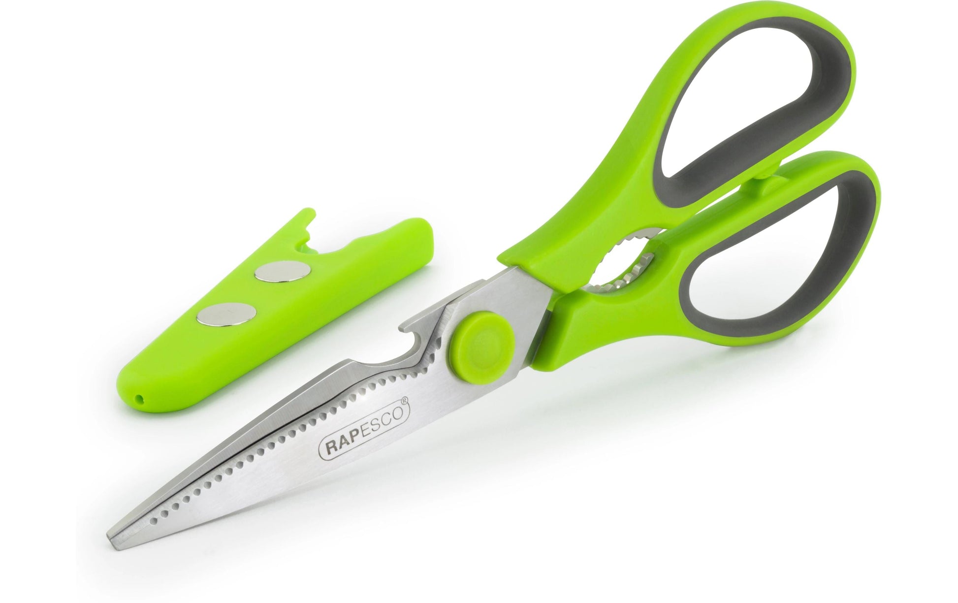 Rapesco Küchenschere 21 cm, Edelstahl, Grün