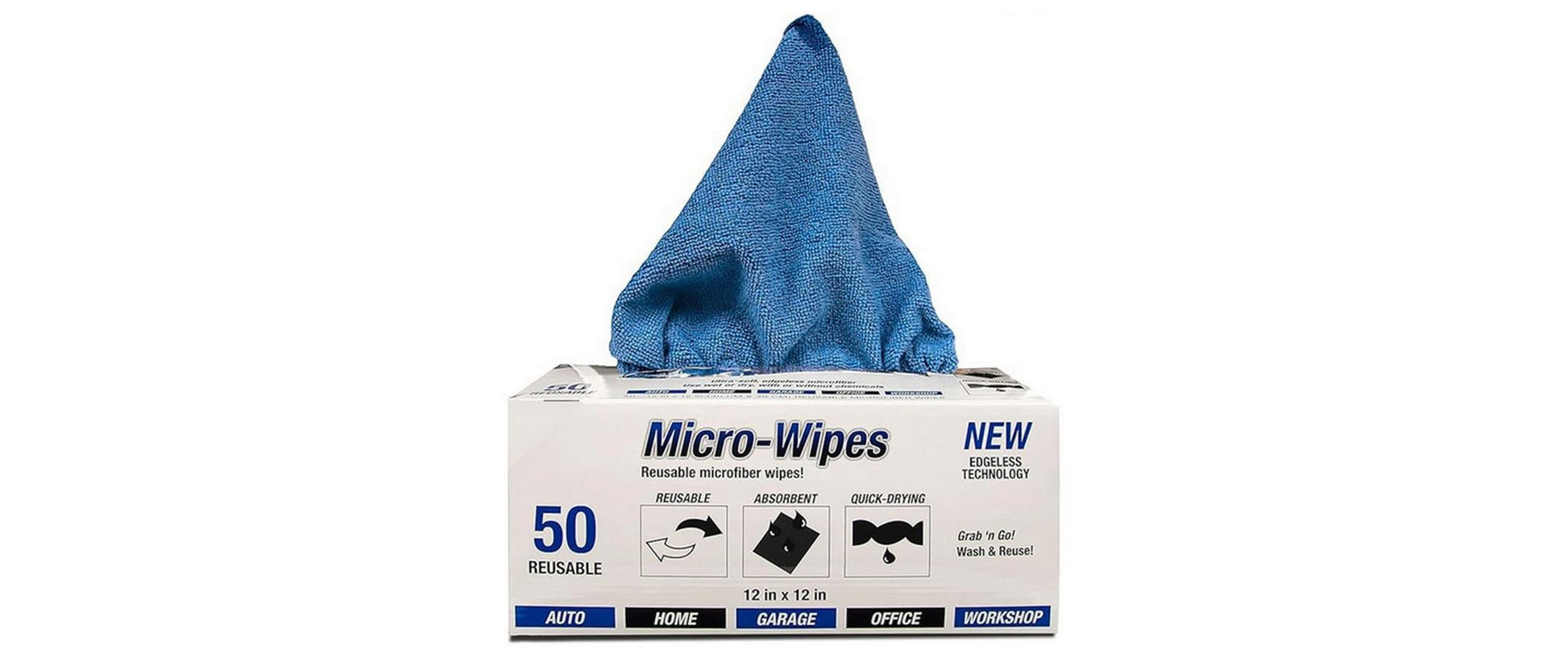 Haushaltsware Micro-Wipes Mikrofasertuch – Blau – 24 × 24 cm – Polyamid – 50er-Set