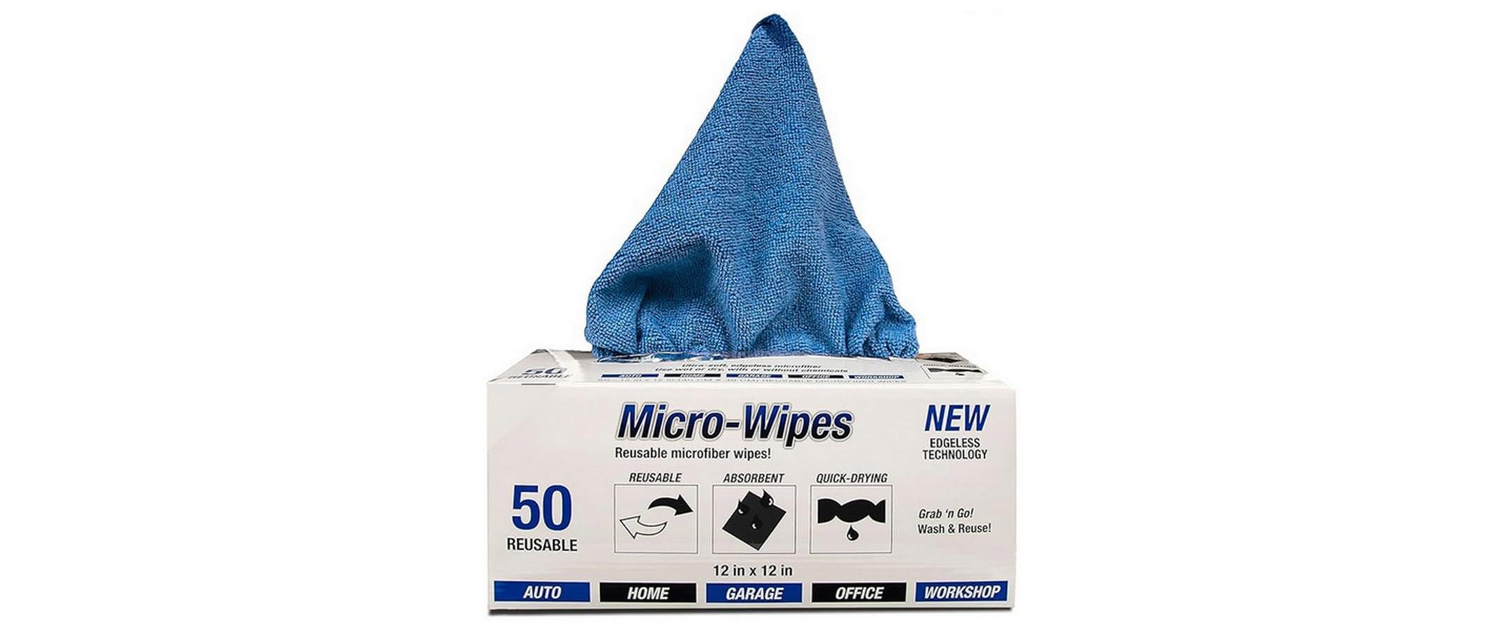 Haushaltsware Micro-Wipes Mikrofasertuch – Blau – 24 × 24 cm – Polyamid – 50er-Set