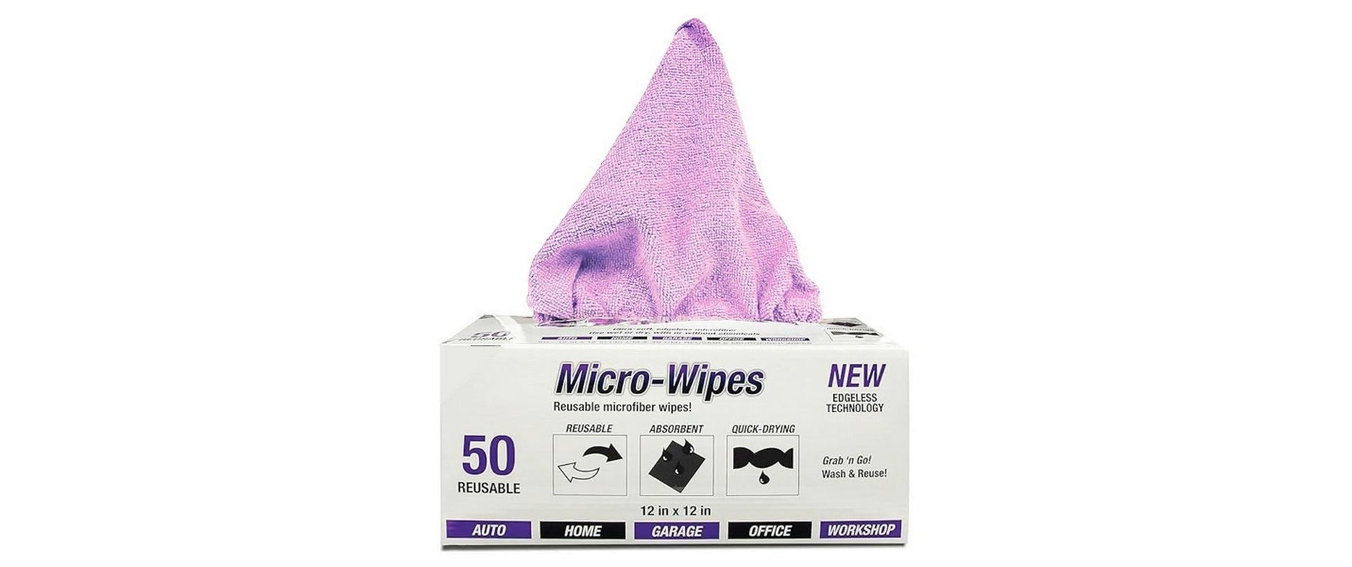 Haushaltsware Micro-Wipes Mikrofasertuch – Rosa – 24 × 24 cm – Polyester – 50 Stk.