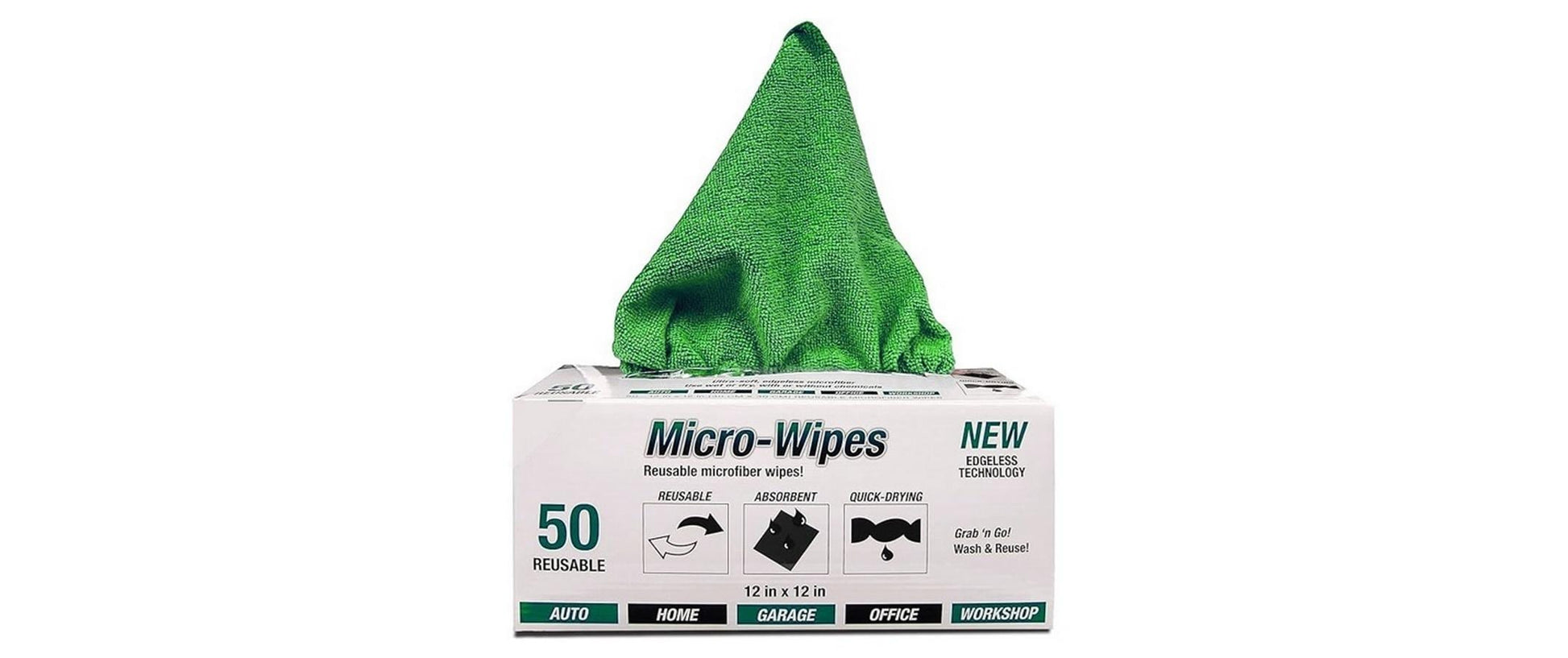 Haushaltsware Micro-Wipes Mikrofasertuch – Grün – 24 × 24 cm – Polyester – 50 Stk.