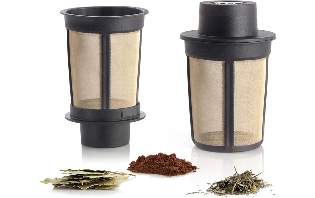 Finum Floating Basket L – Teesieb, Edelstahl, für Teeblätter, schwarz