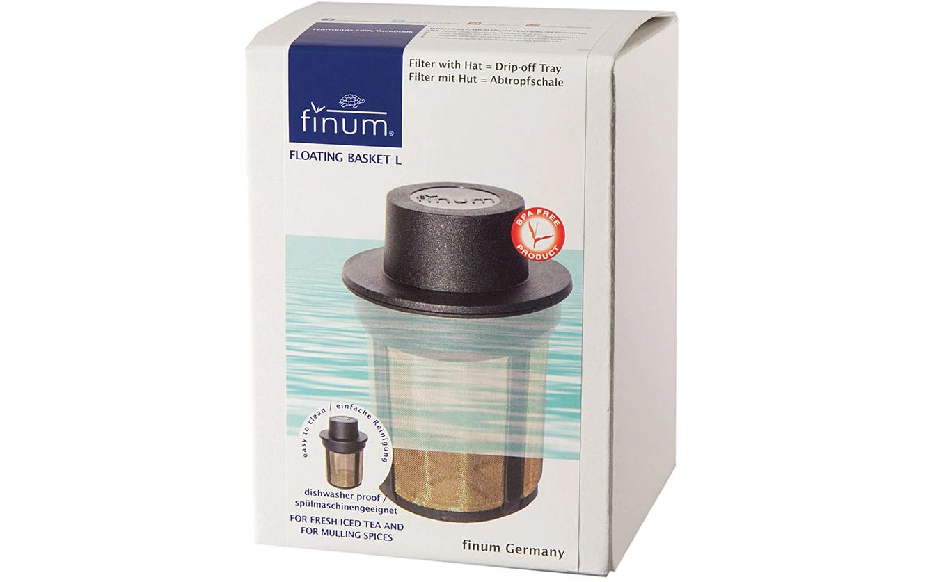 Finum Floating Basket L – Teesieb, Edelstahl, für Teeblätter, schwarz