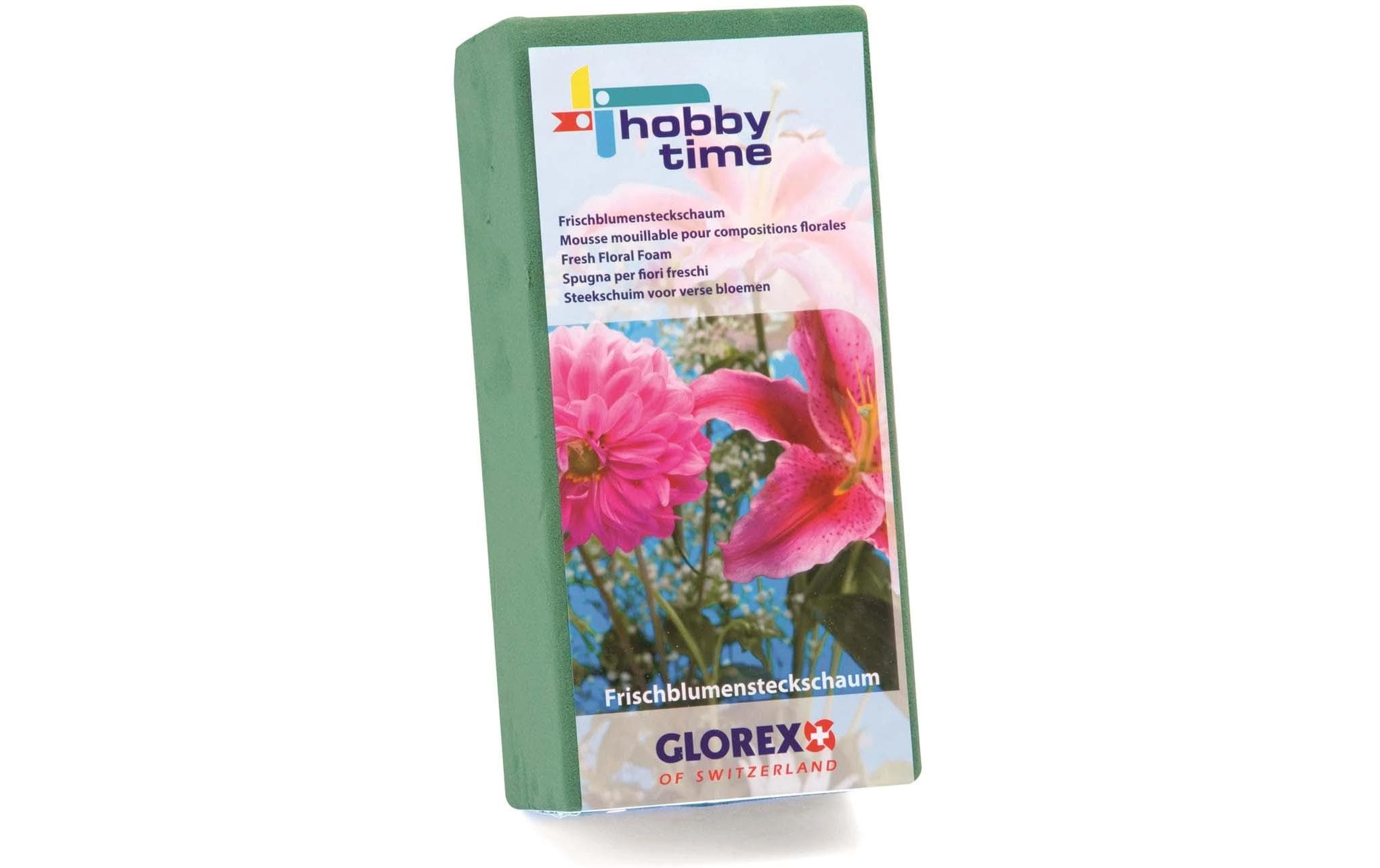 GLOREX Steckschaum für Frischblumen, Grün, 23 × 11 × 7,5 cm