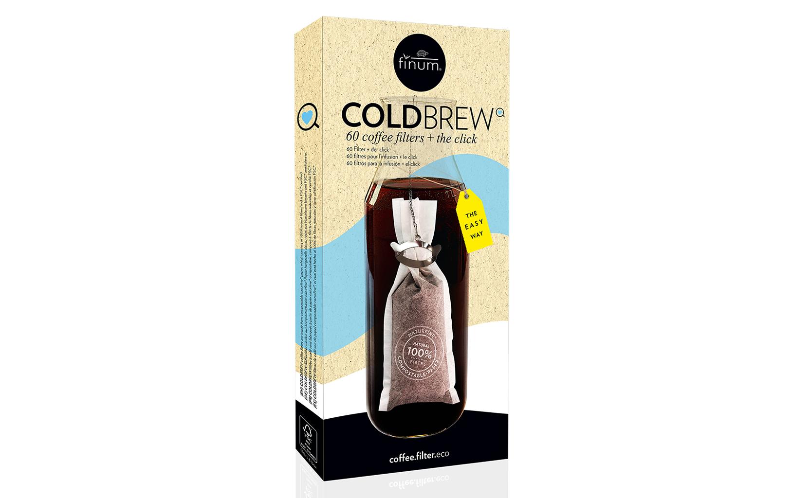Finum Kaffeefilter Coldbrew – Weiss, kompostierbar, 60 Stk.