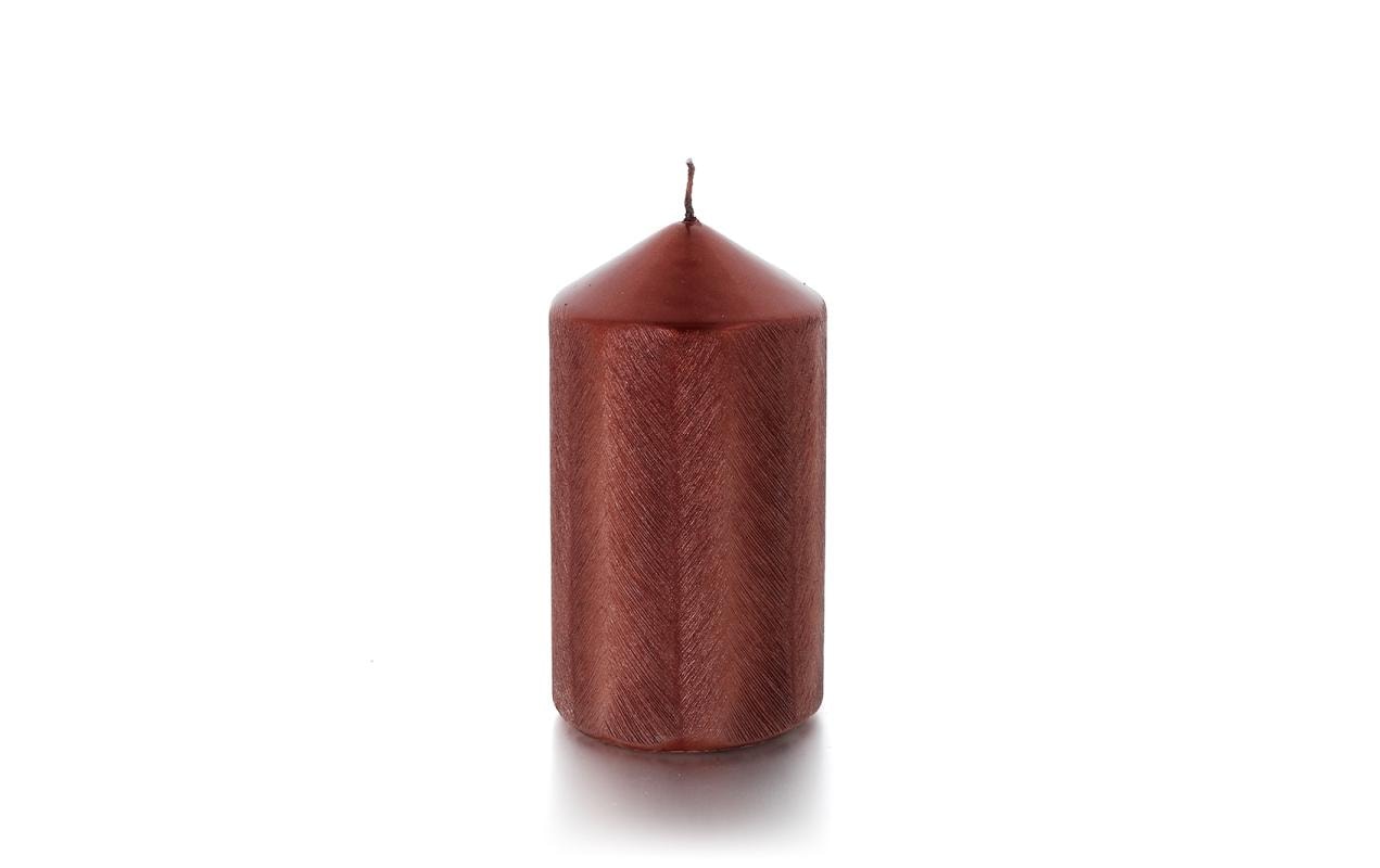 Balthasar Zylinderkerze – Ø 7 × 12 cm – Paraffin, rot